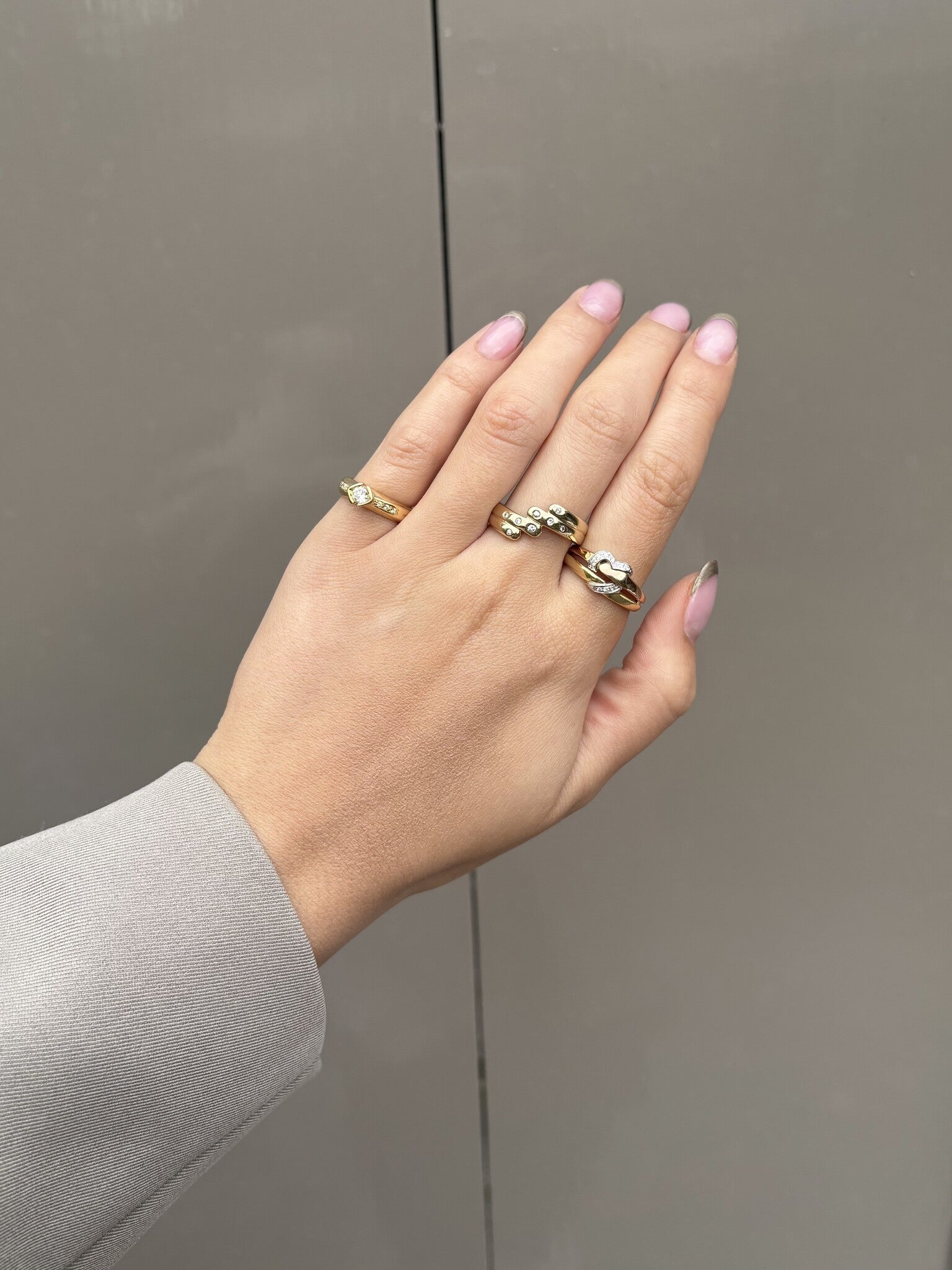 Gouden ring met diamant 18 karaat