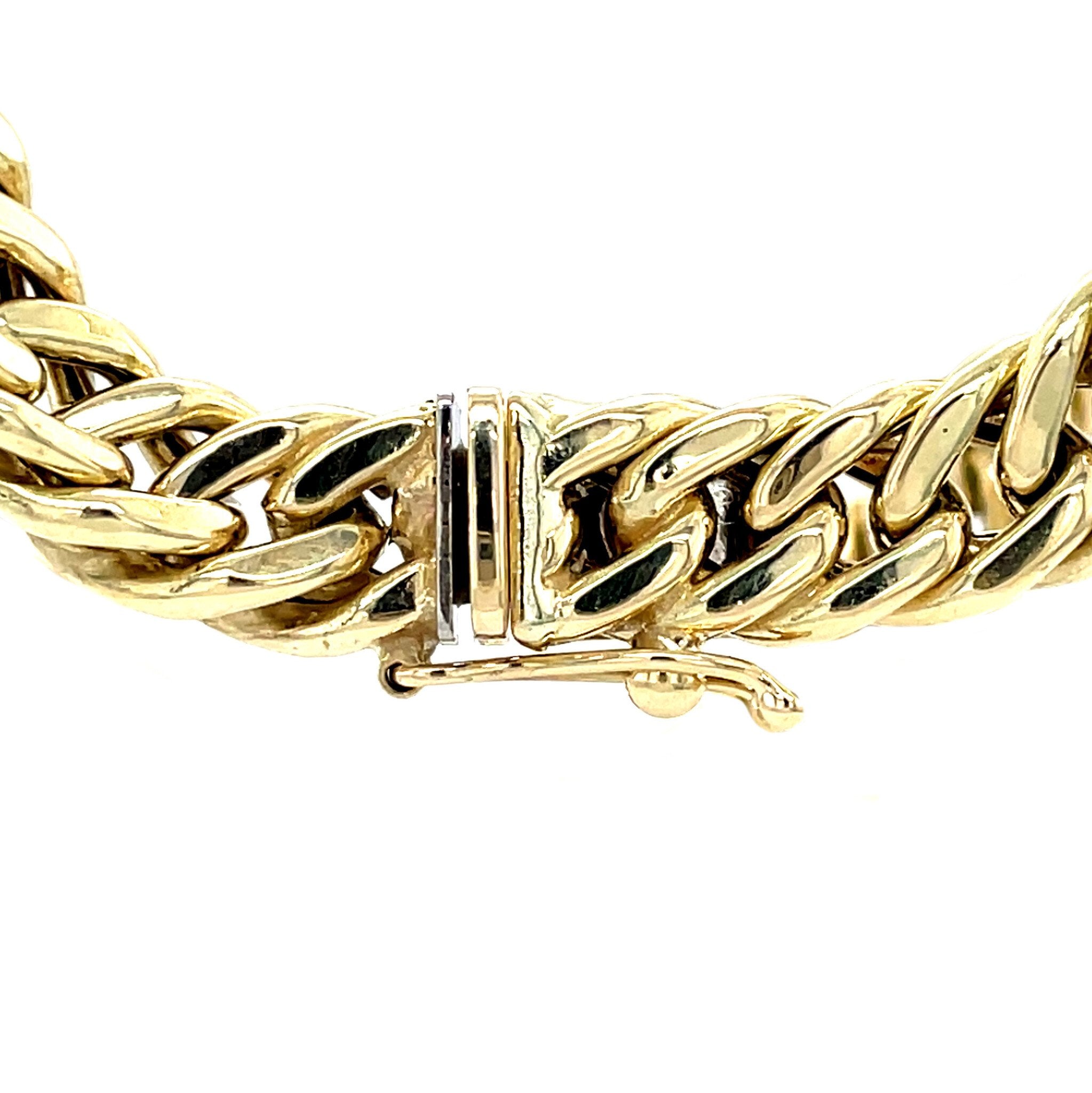 Gold gourmet necklace 46 cm 14 karat