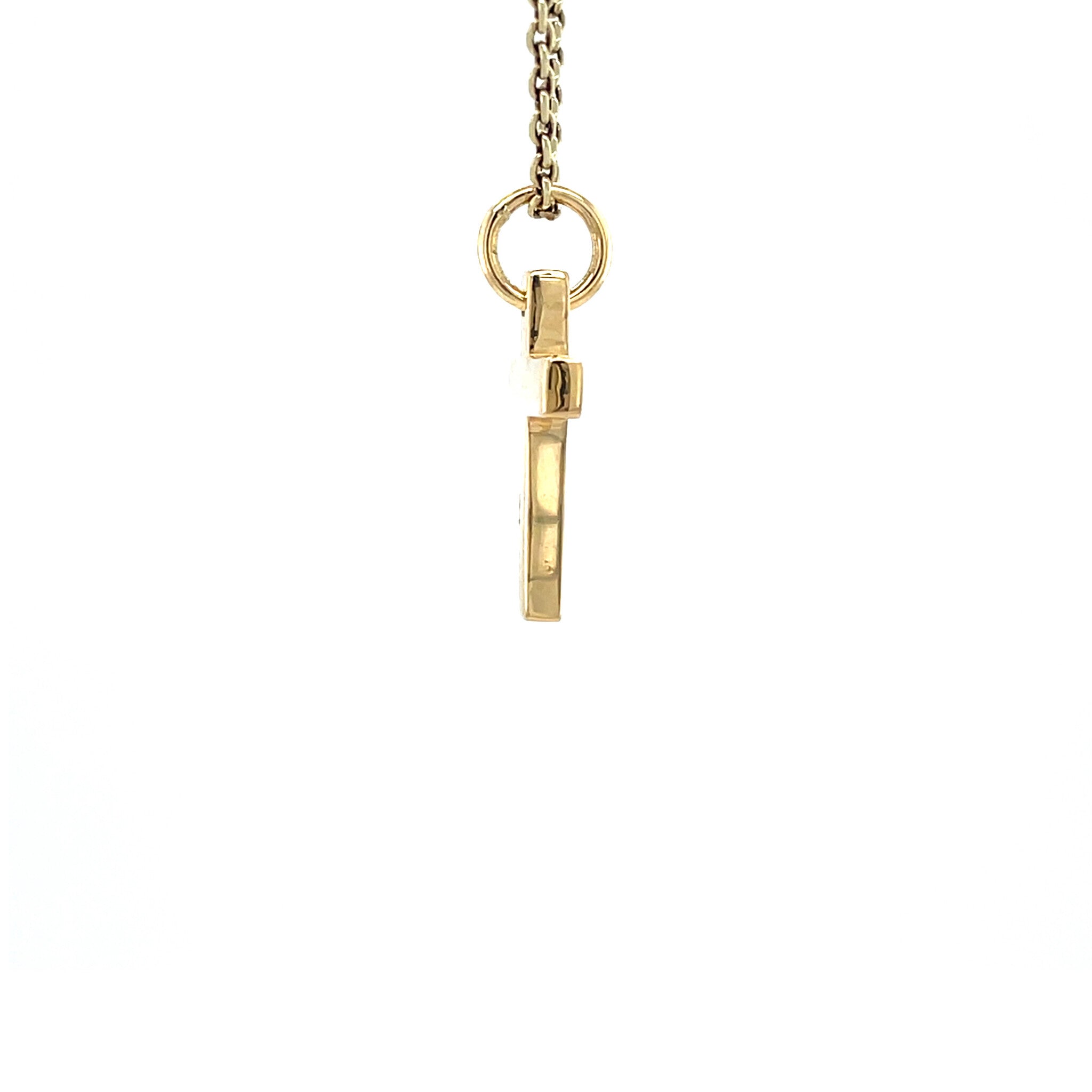 Gold cross pendant 18 karat