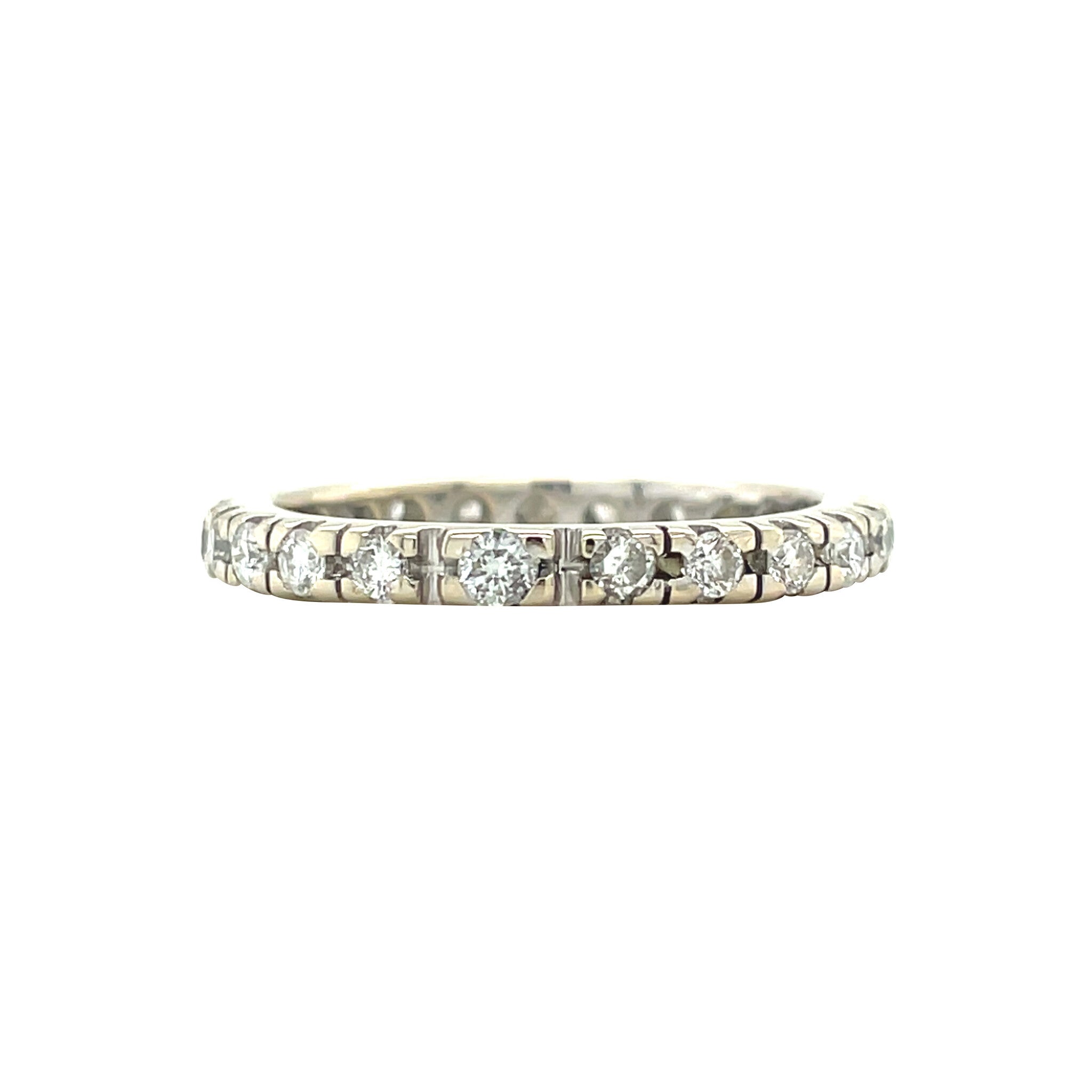 White gold alliance ring with diamond 18 karat