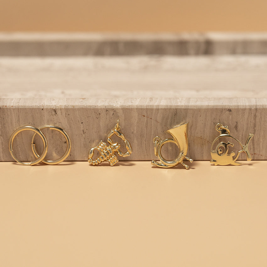 Gouden sterrenbeeld hanger schorpioen 14 karaat