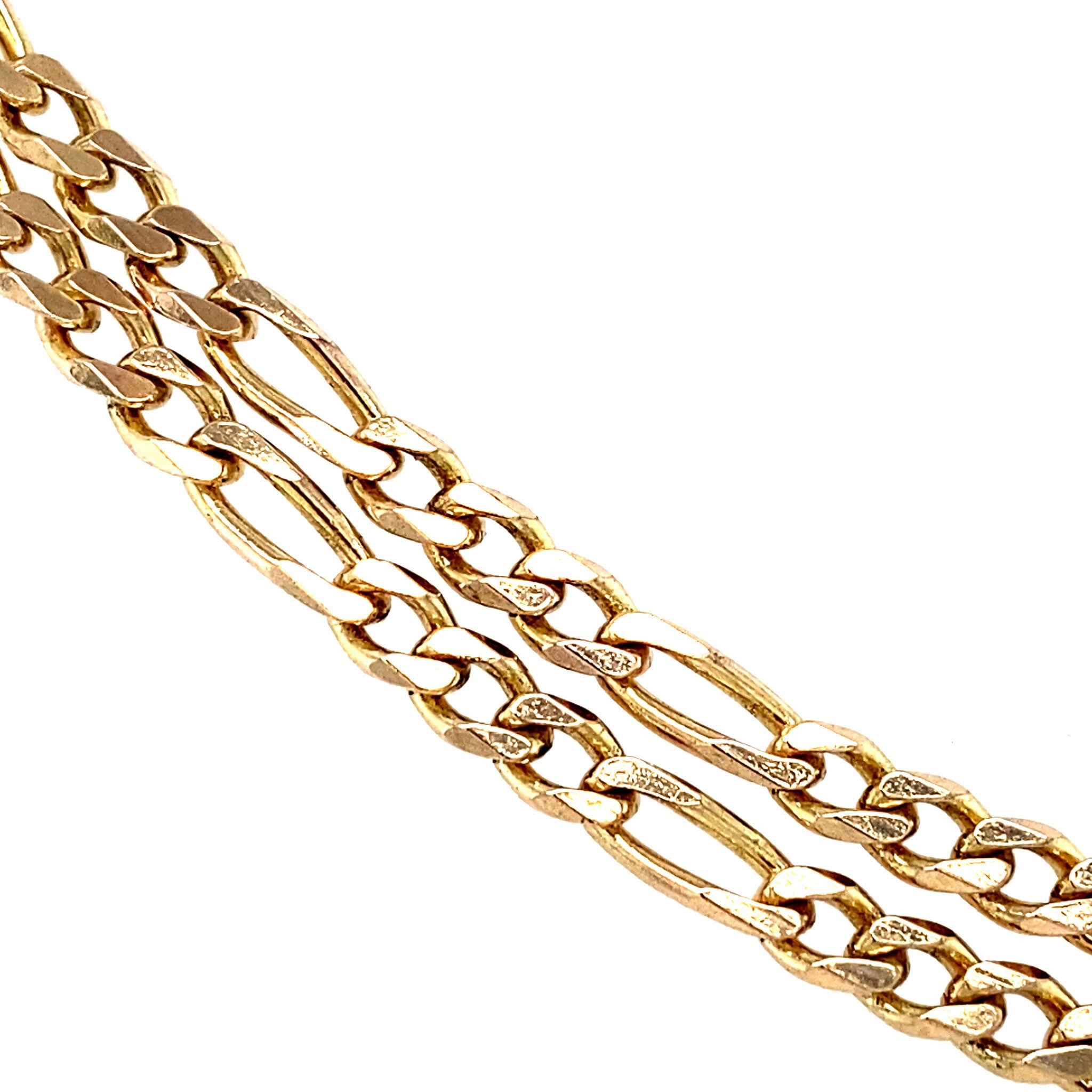 Gold Figaro necklace 45.5 cm 14 karat