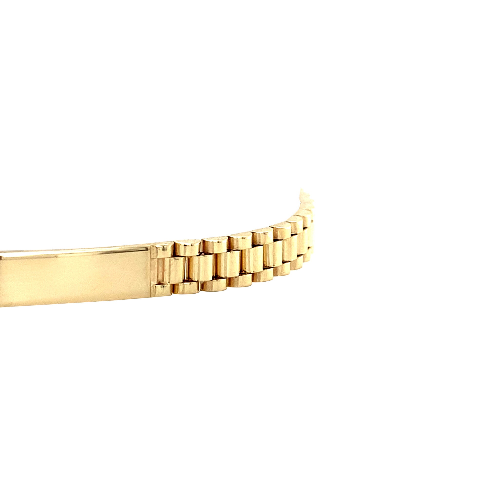 Gold plate bracelet with rolex links 19 cm 14 karat