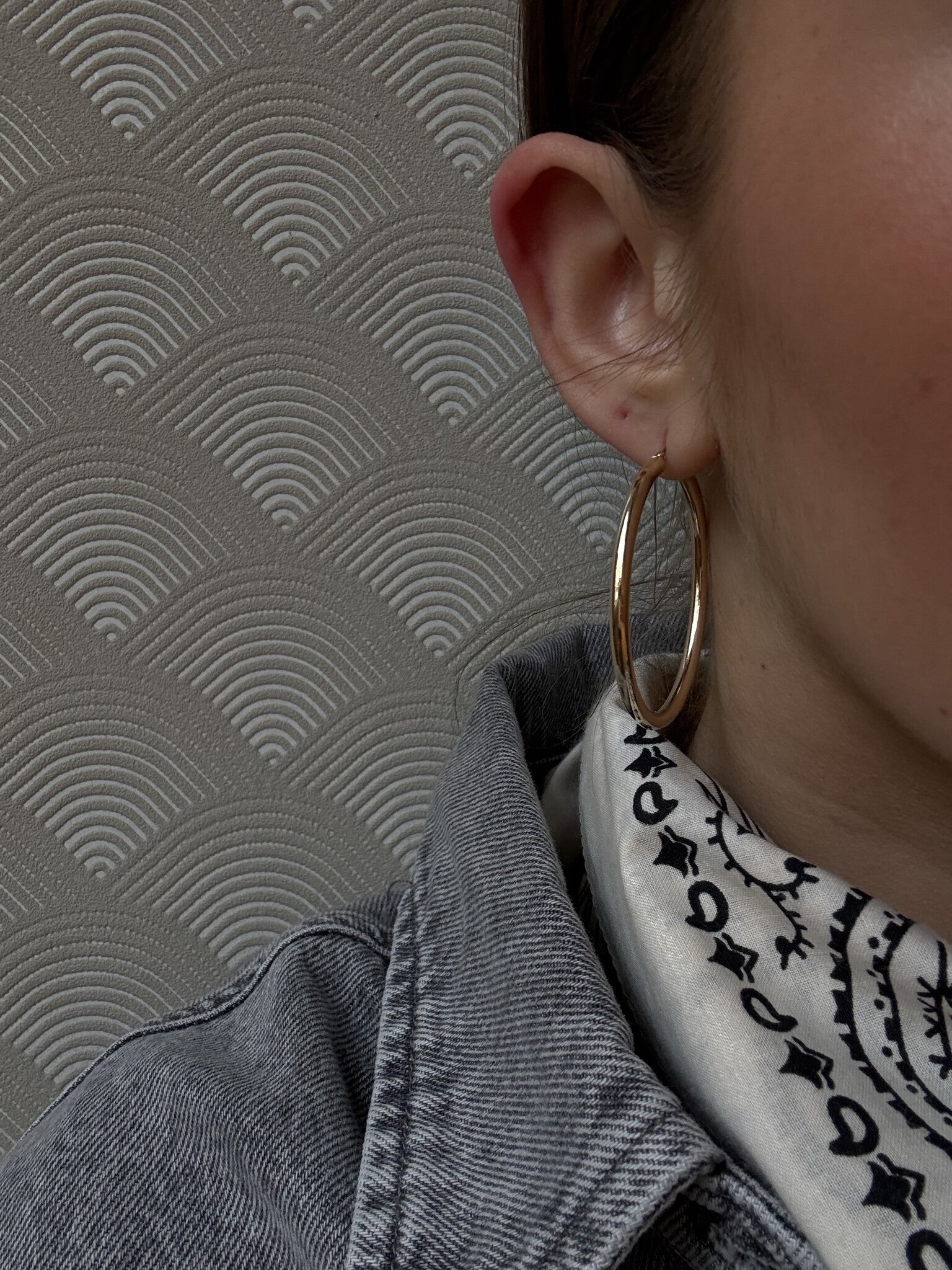 Gold smooth earrings 14 karat