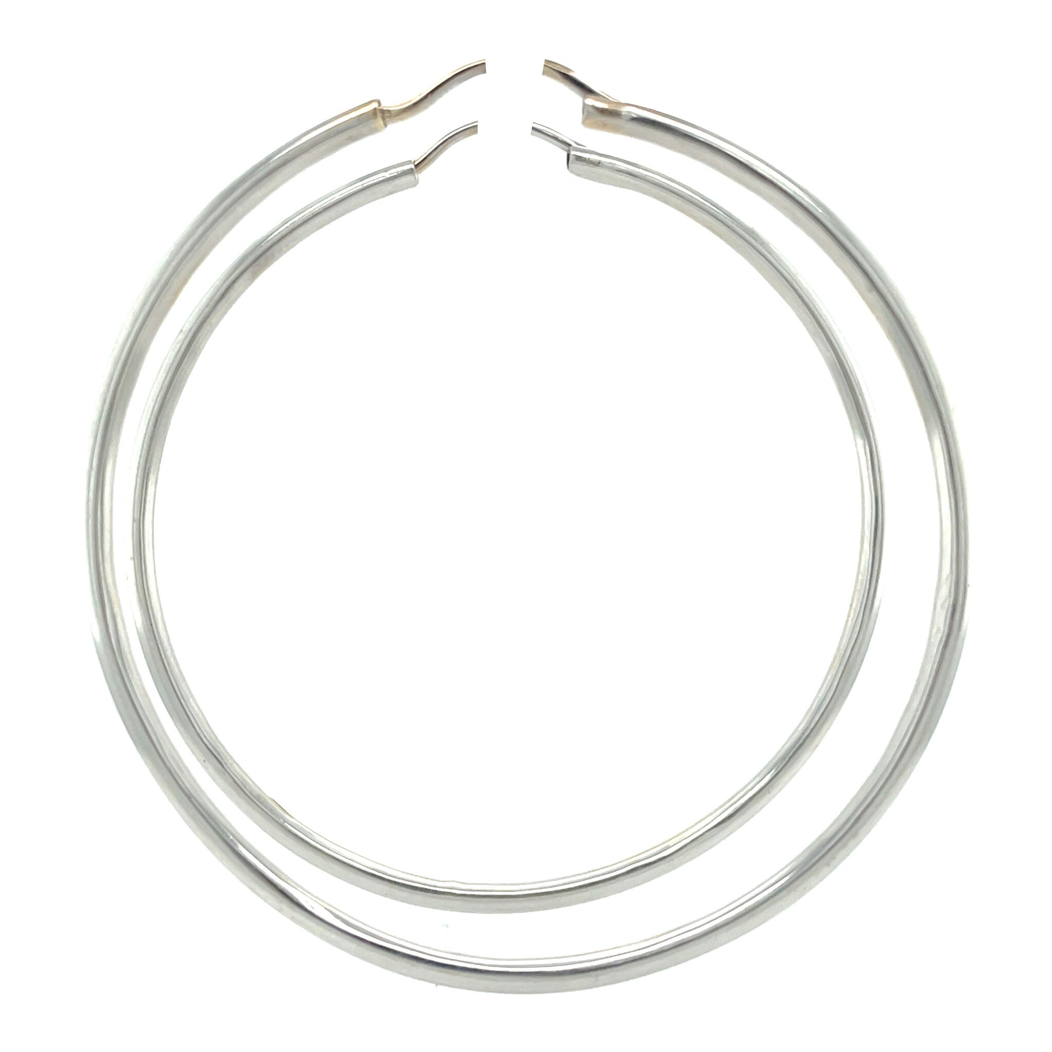 White gold earrings 18 karat