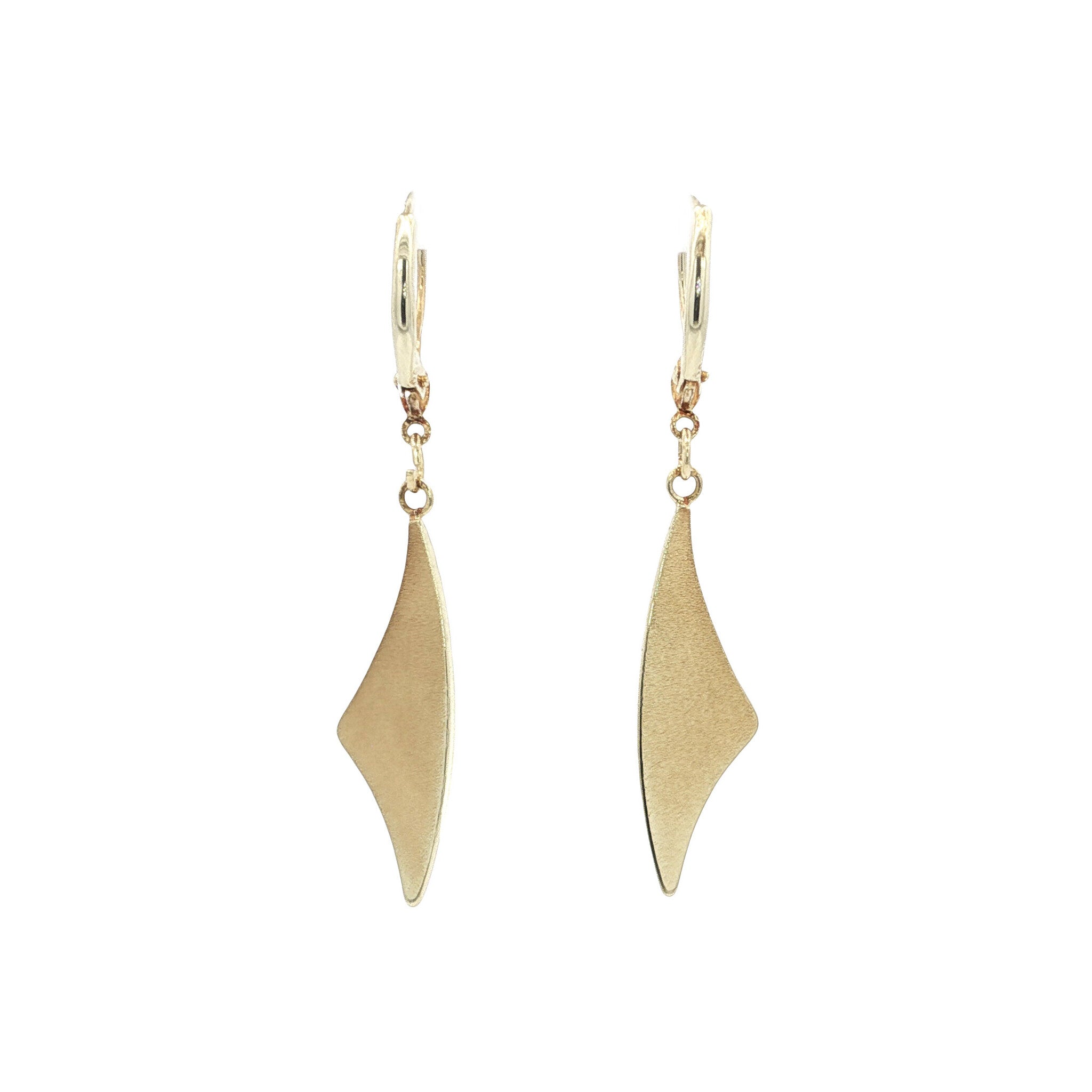 Gold earrings with diamond 14 karat