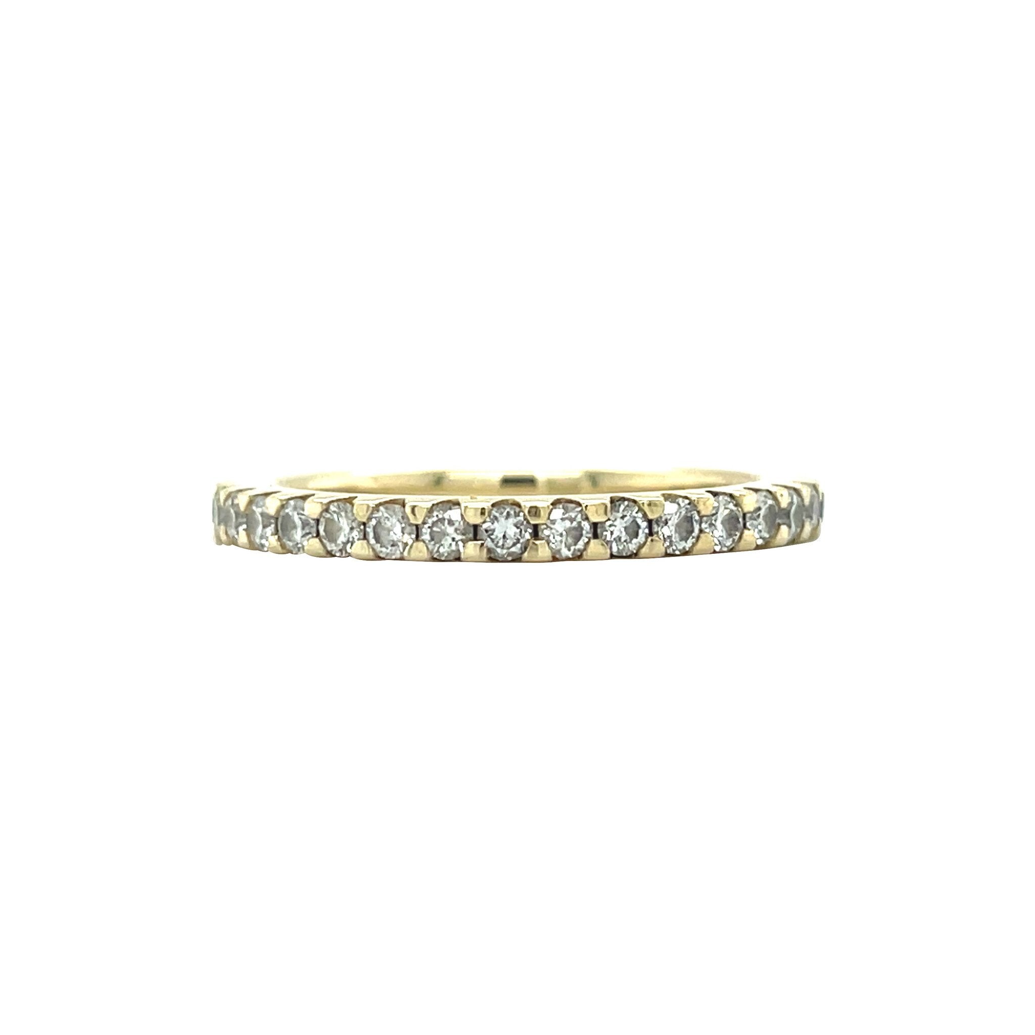 Gold alliance ring with diamond 14 karat