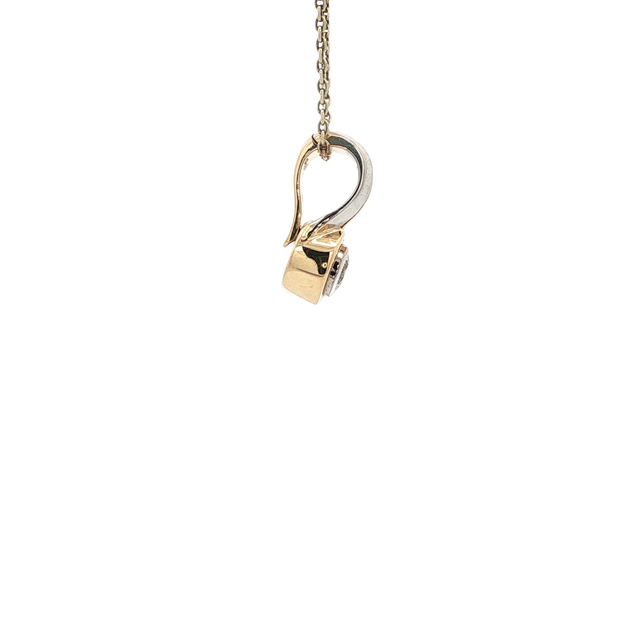 Gouden cliphanger met diamant 18 karaat