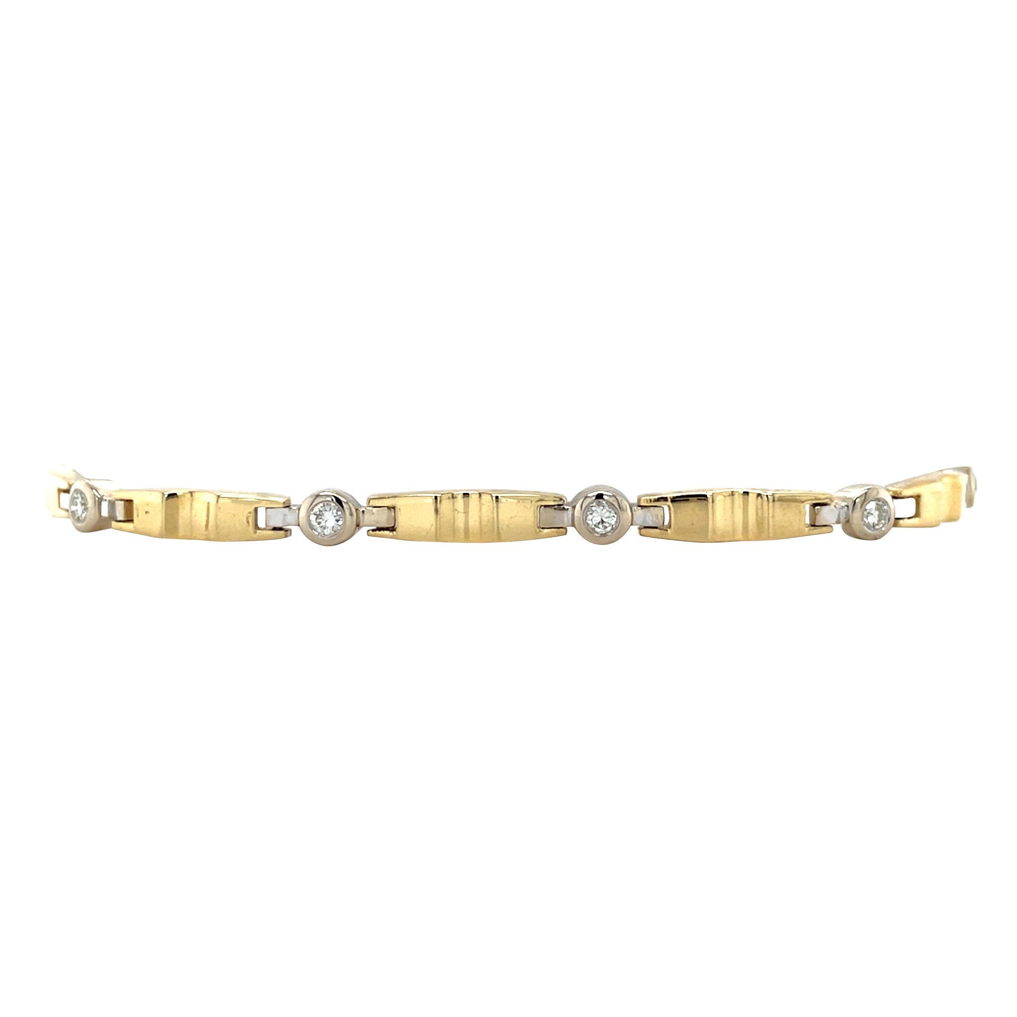 Gold bracelet with diamond 18 karat