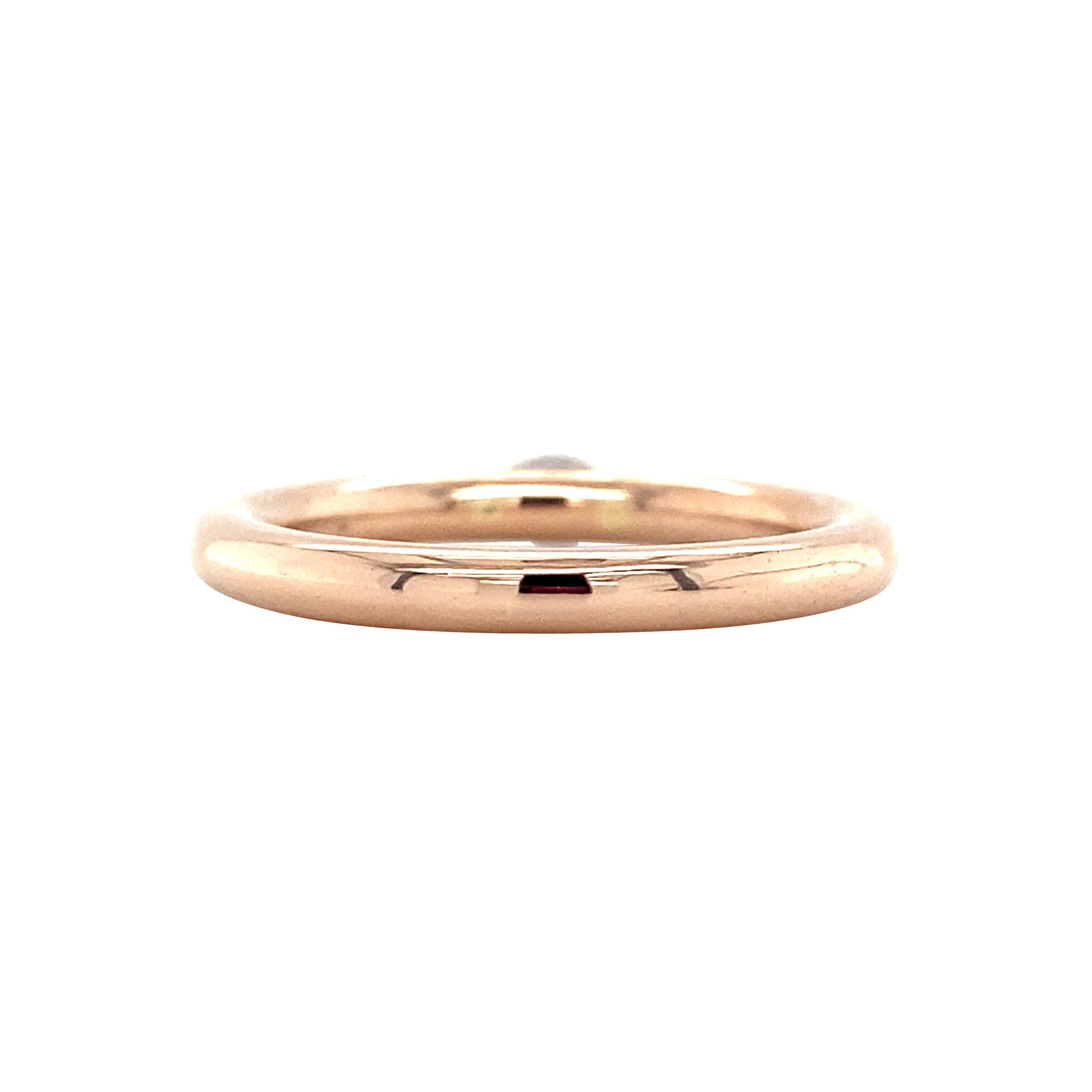 Rose gold ring with diamond 14 kt