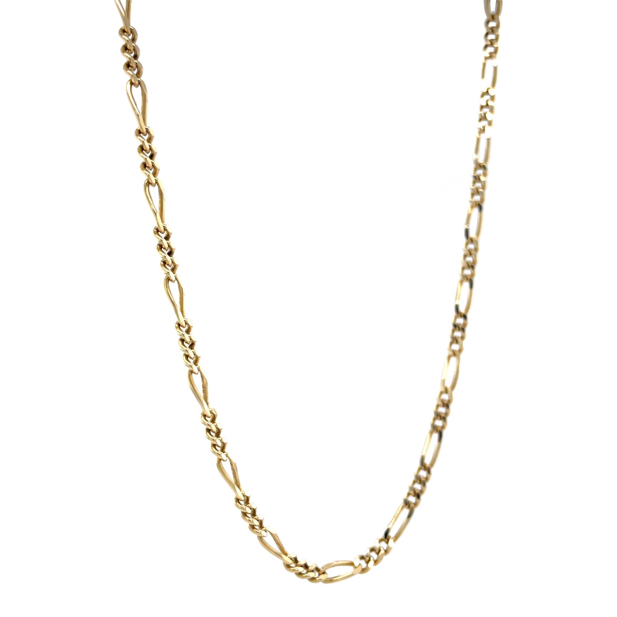 Gold figaro necklace 43 cm 14 karat