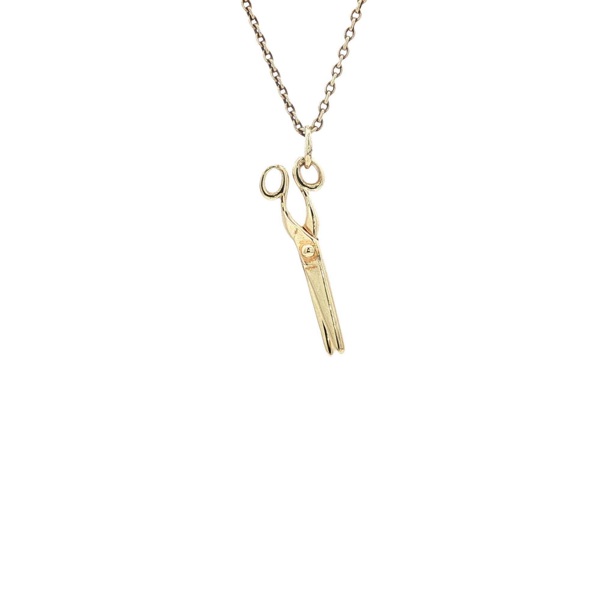 Gouden hanger schaar 14 karaat