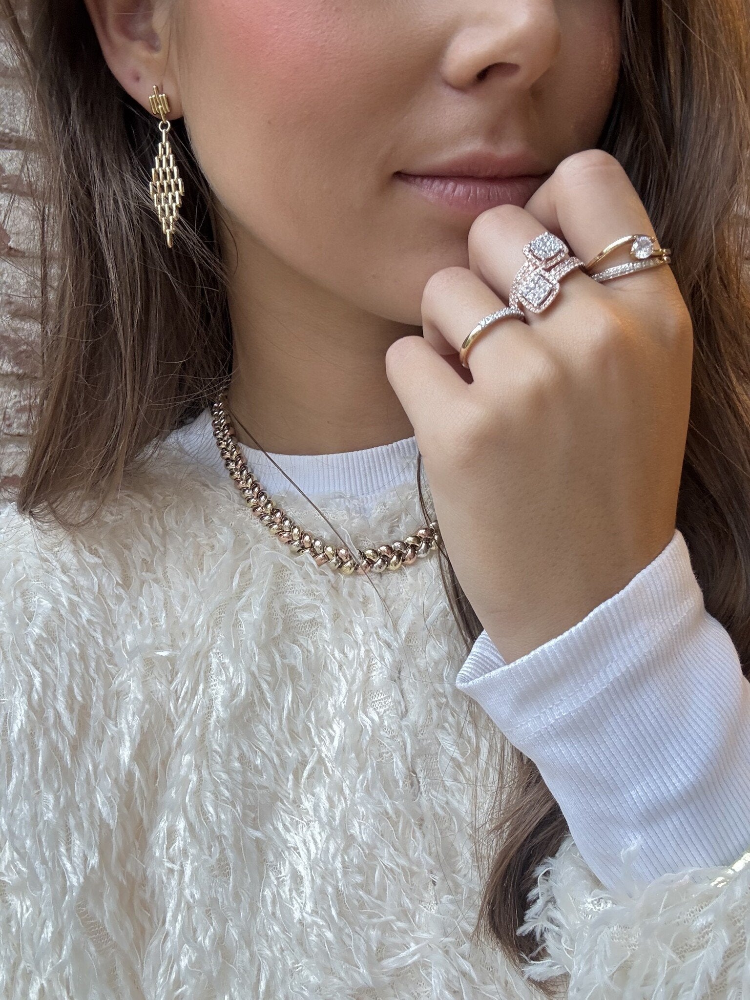 Gold stud earrings 18 karat