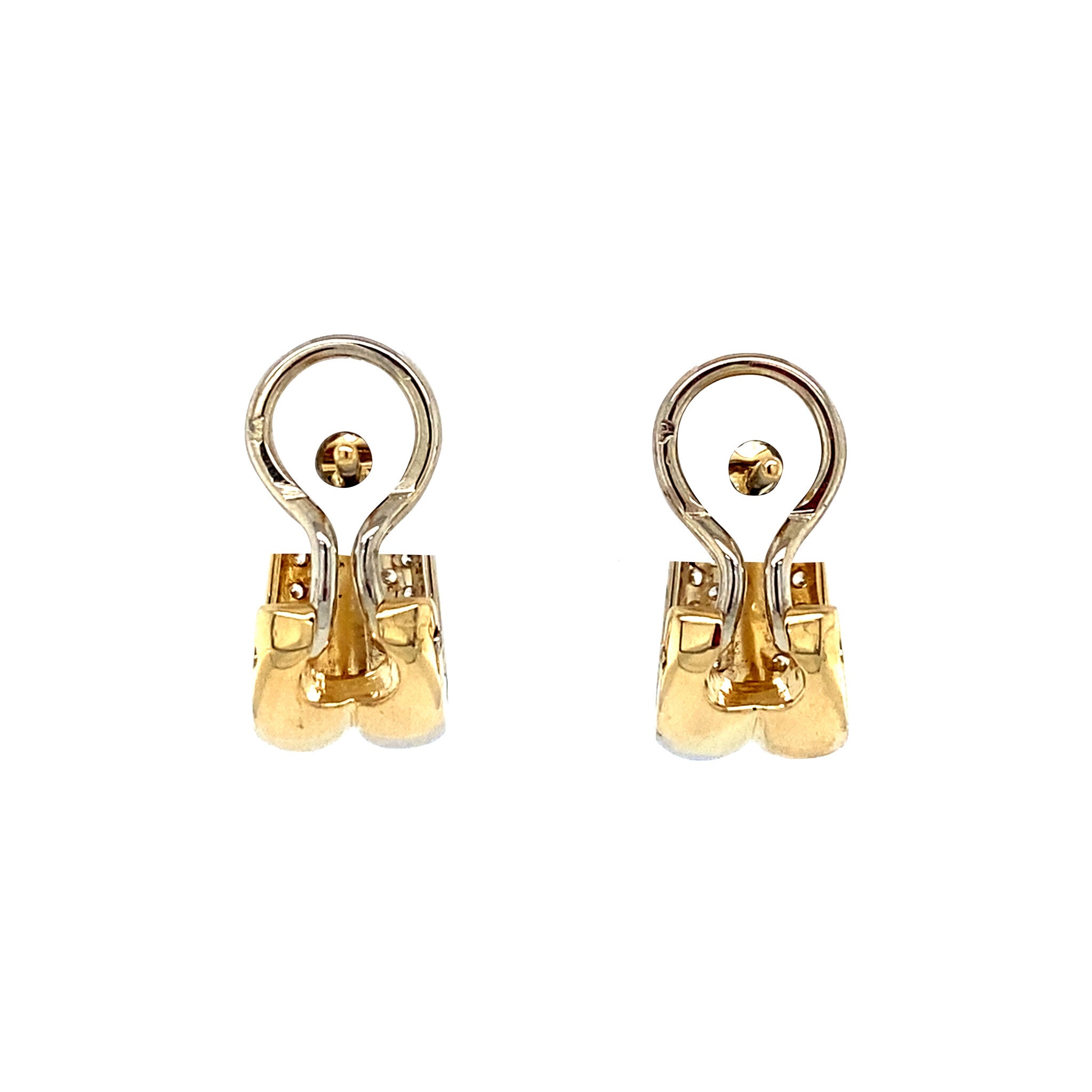 Gold ear jewelry with diamond 18 karat