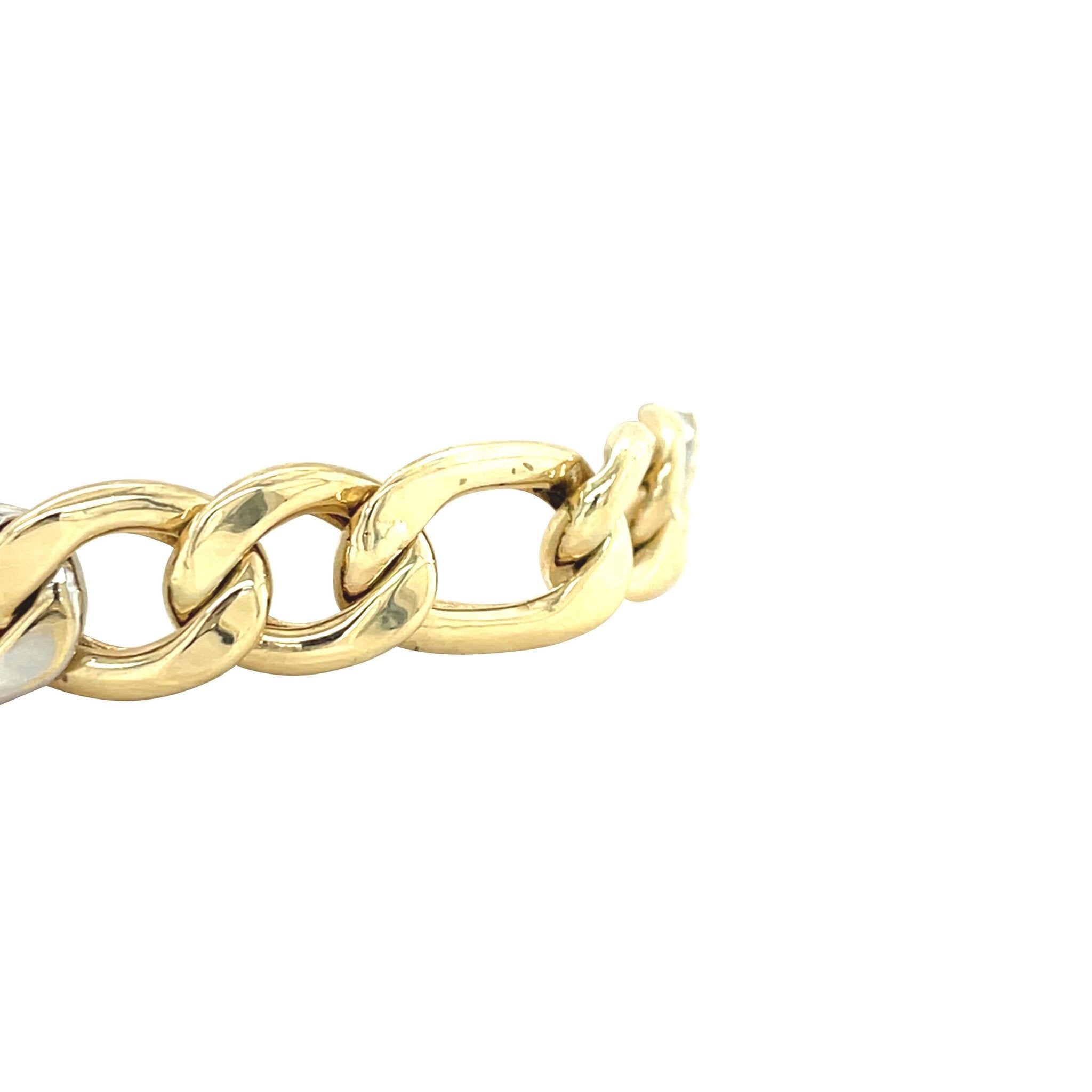 Gold Figaro bracelet 19.5 cm 14 karat