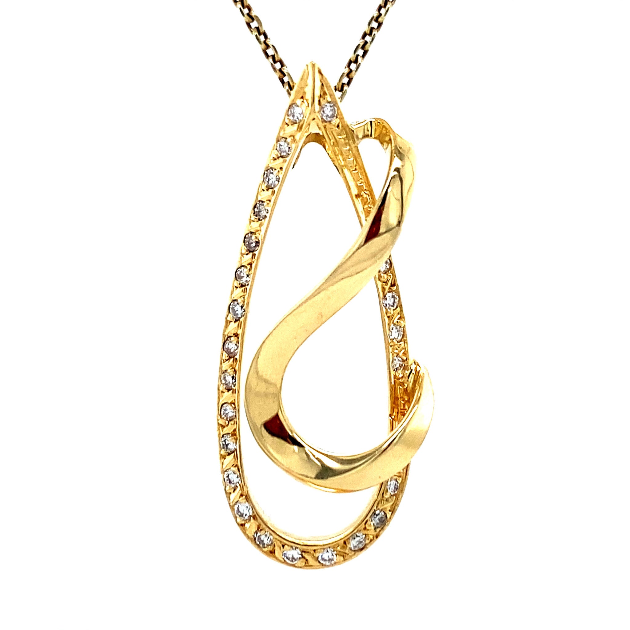 Gold pendant with diamond 18 karat