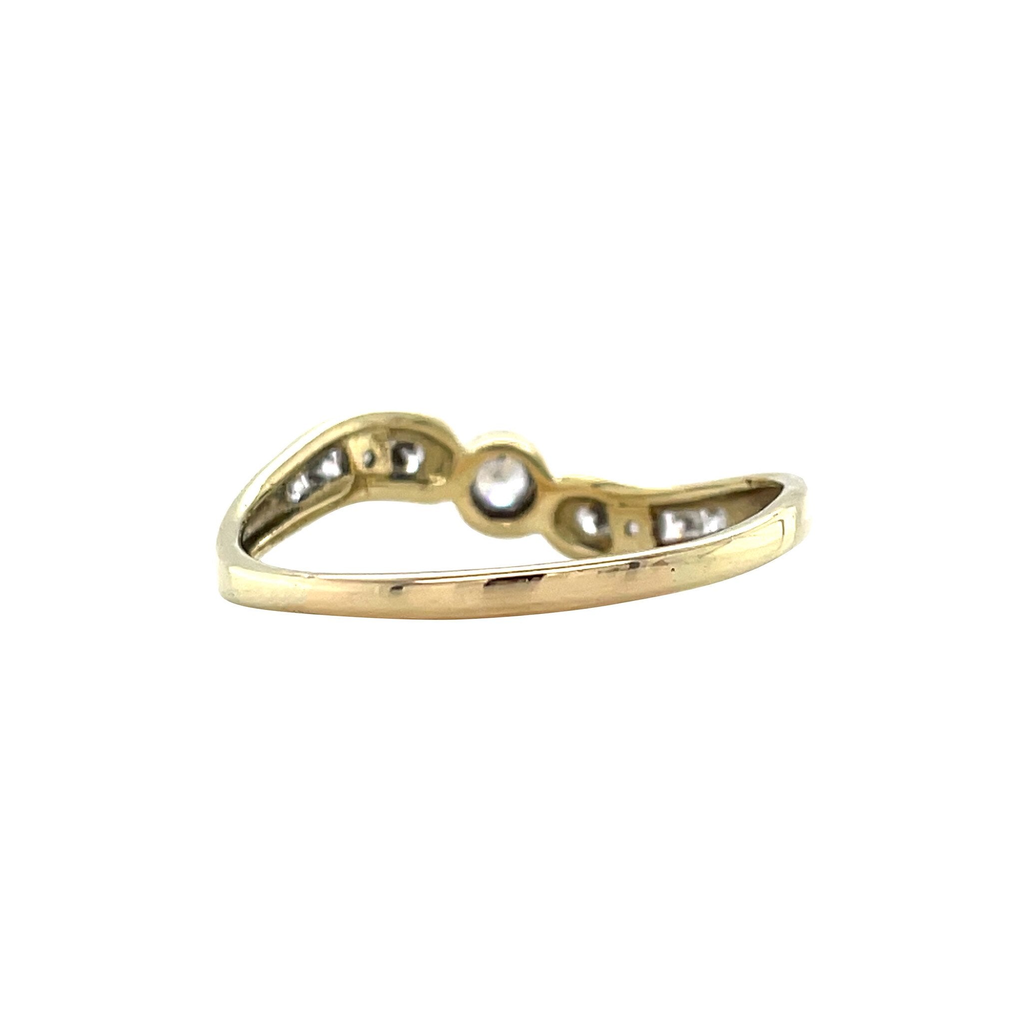 Gold ring with zirconia 14 karat