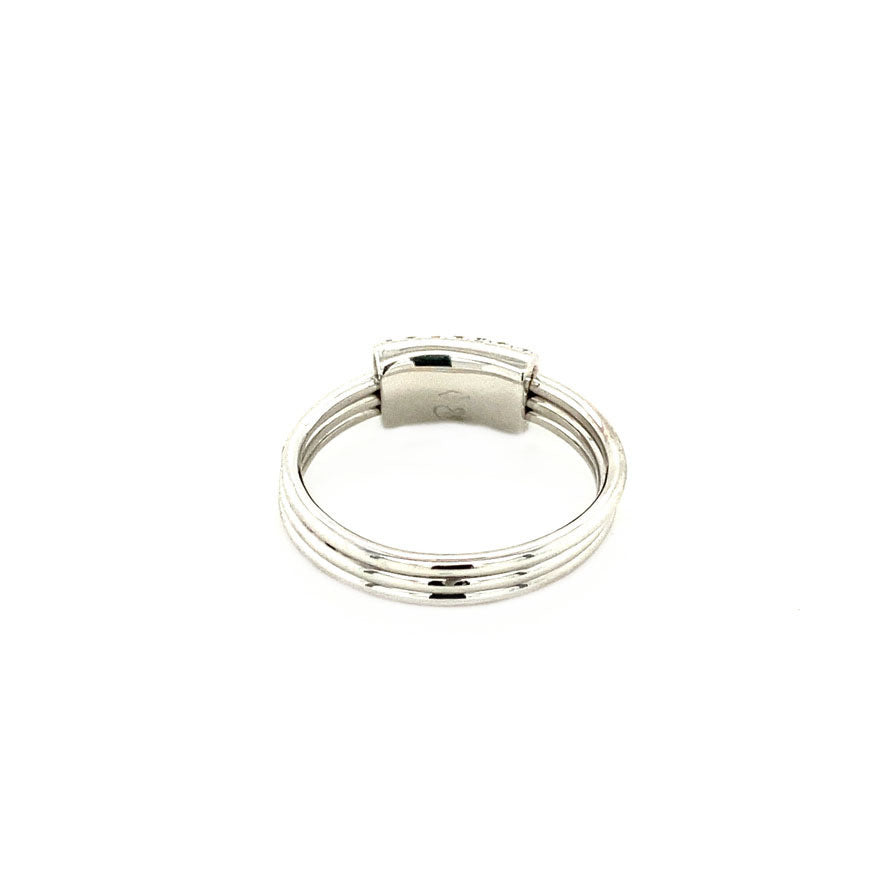 White gold ring with diamond 18 kt* new