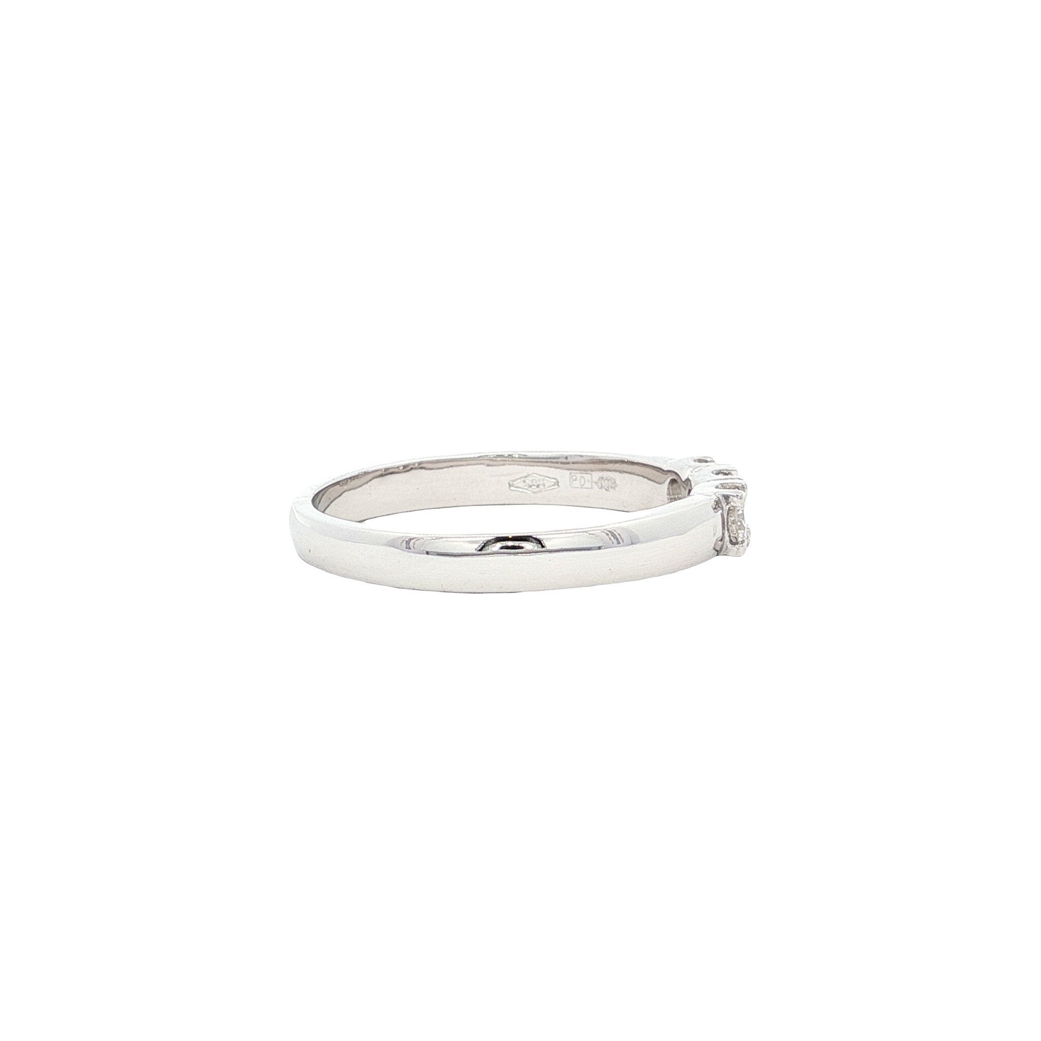 Witgouden memoire ring met diamant 14 karaat* nieuw