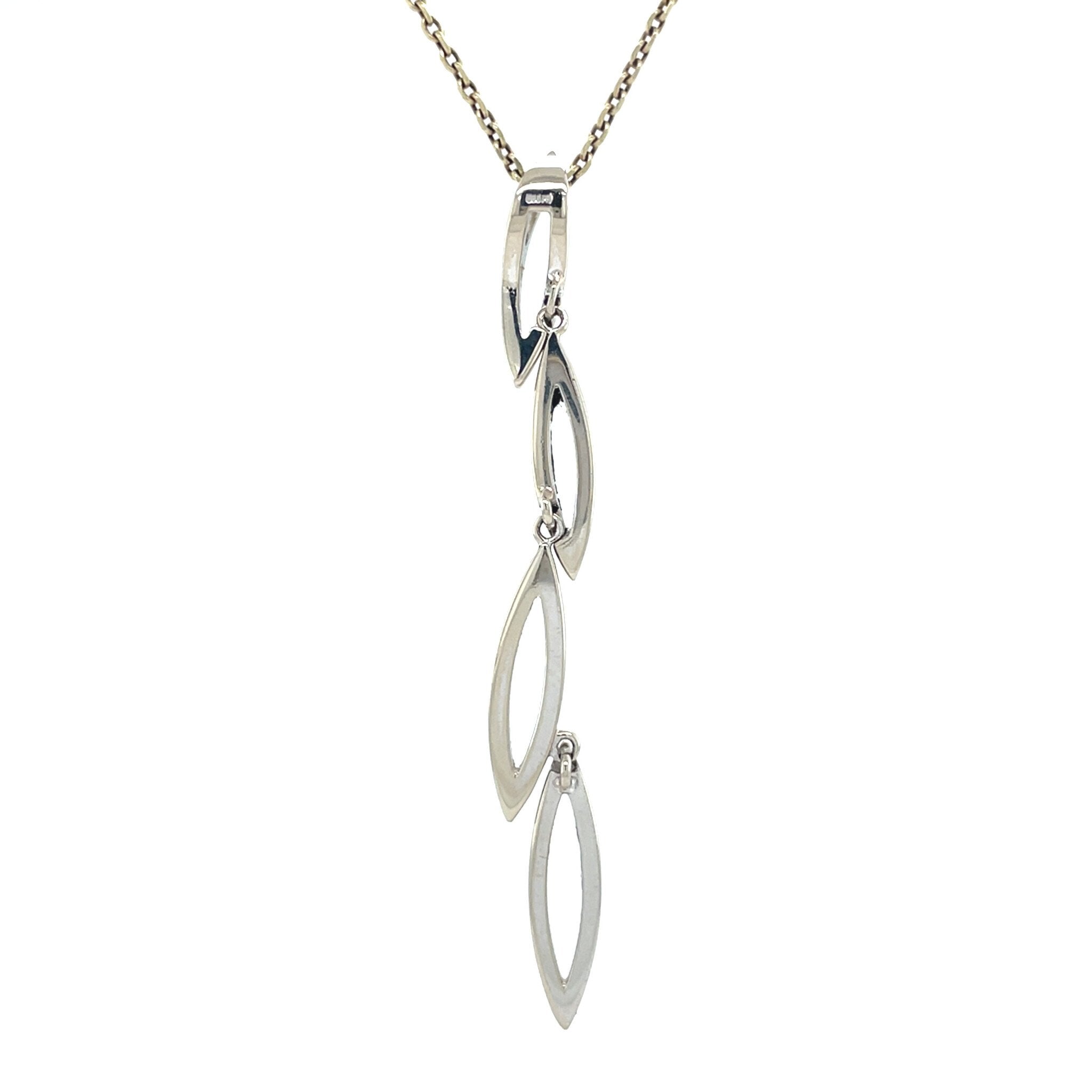 Witgouden hanger met diamant 14 karaat