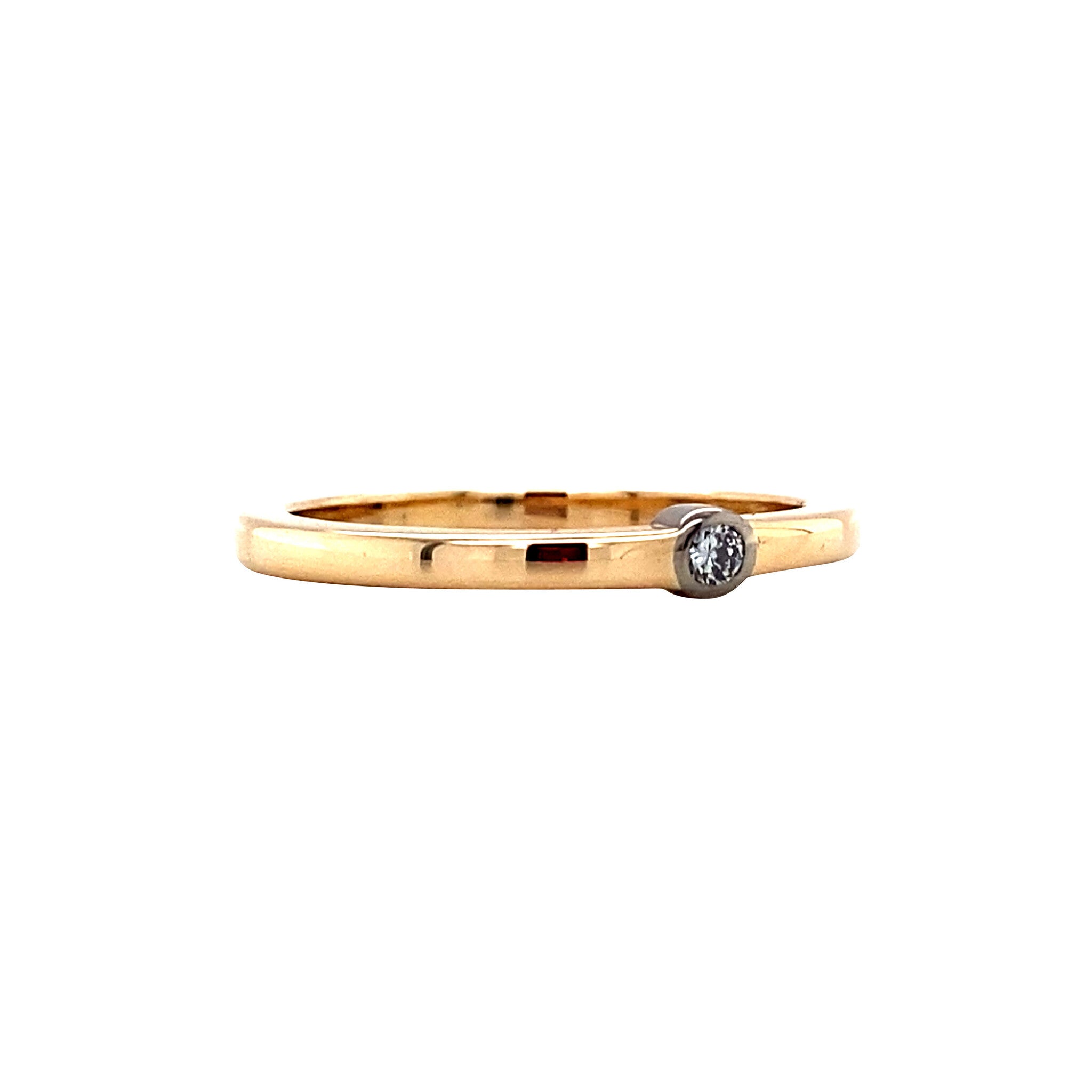 Gold ring with diamond 14 karat