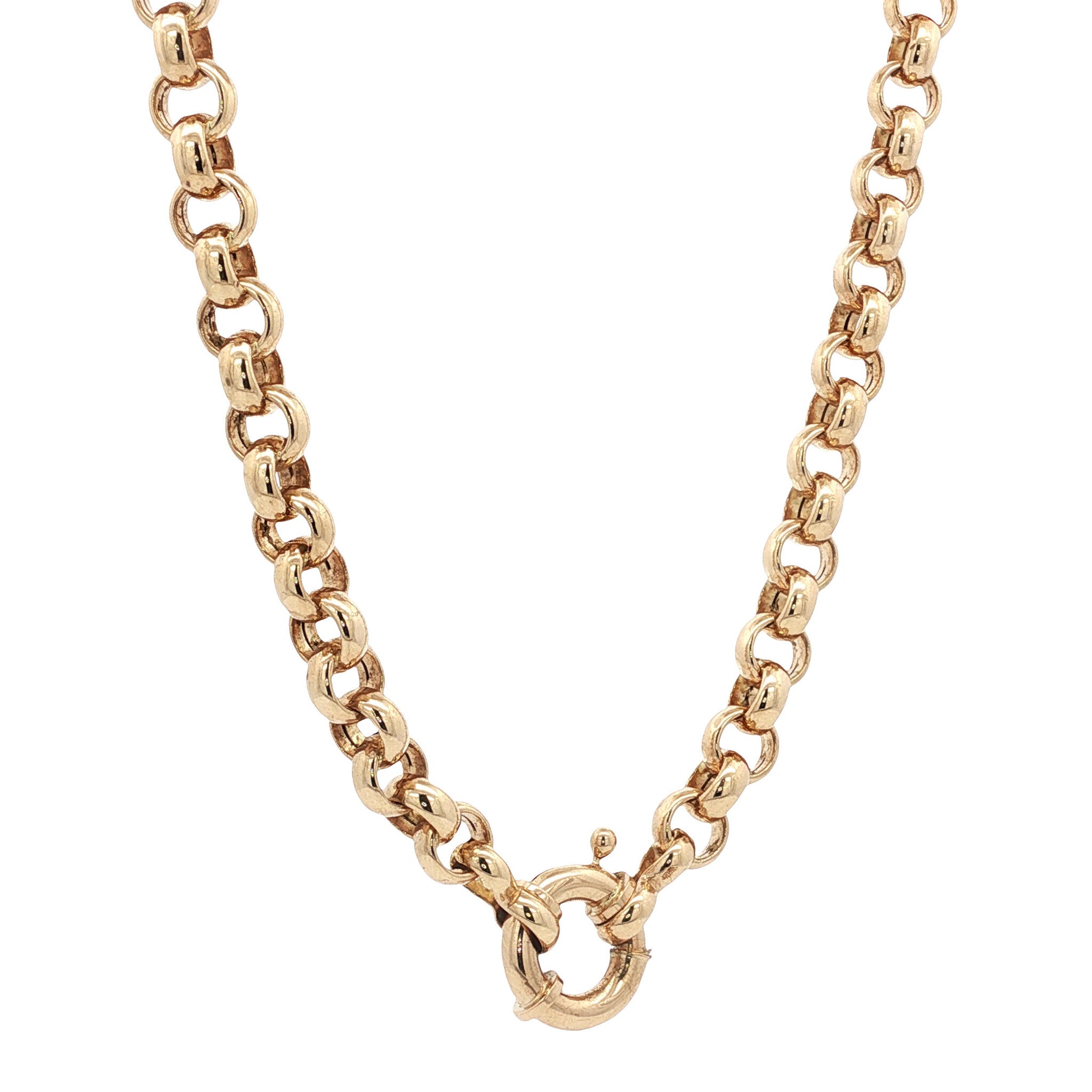 Gold jasseron necklace 45 cm 14 karat