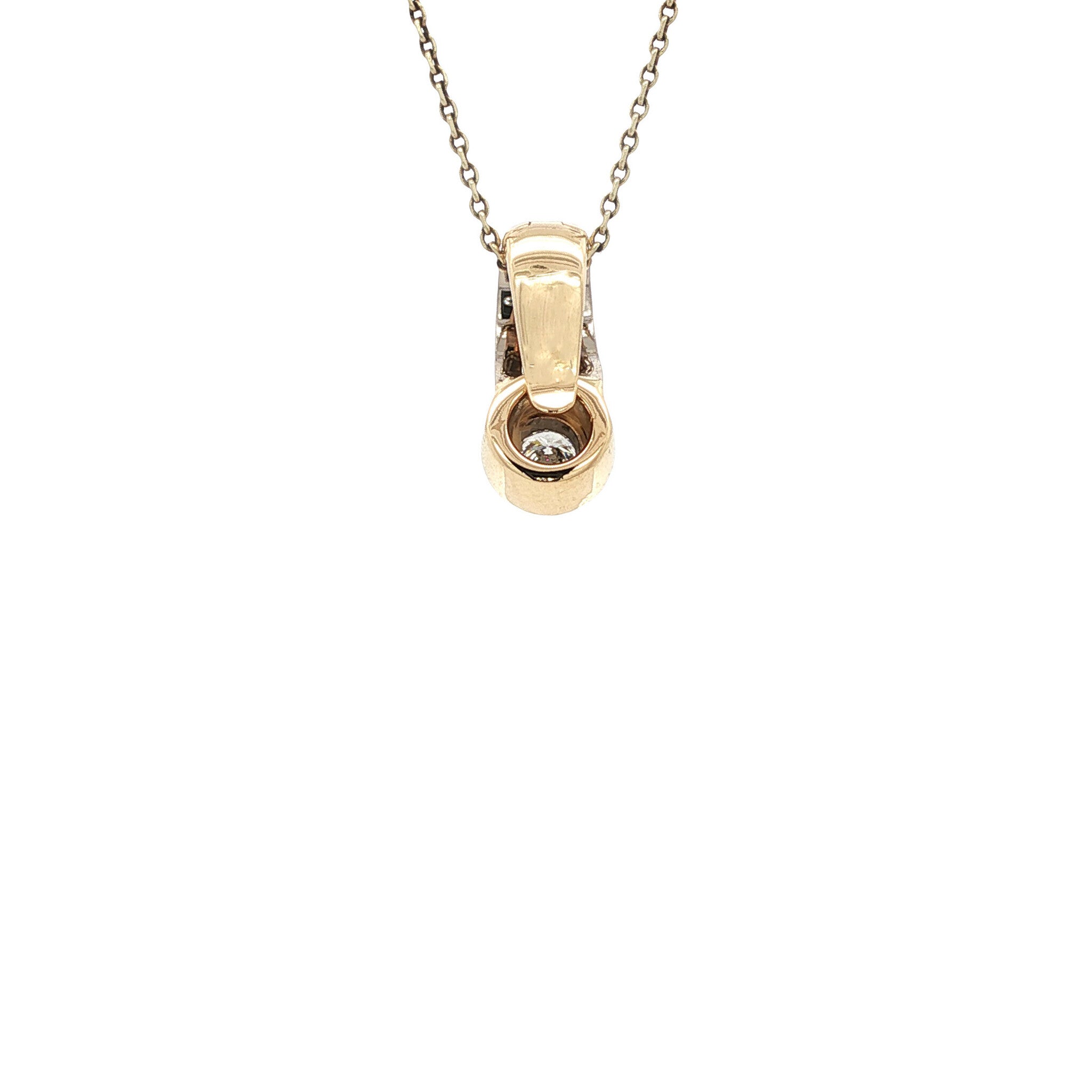 Gouden cliphanger met diamant 18 karaat