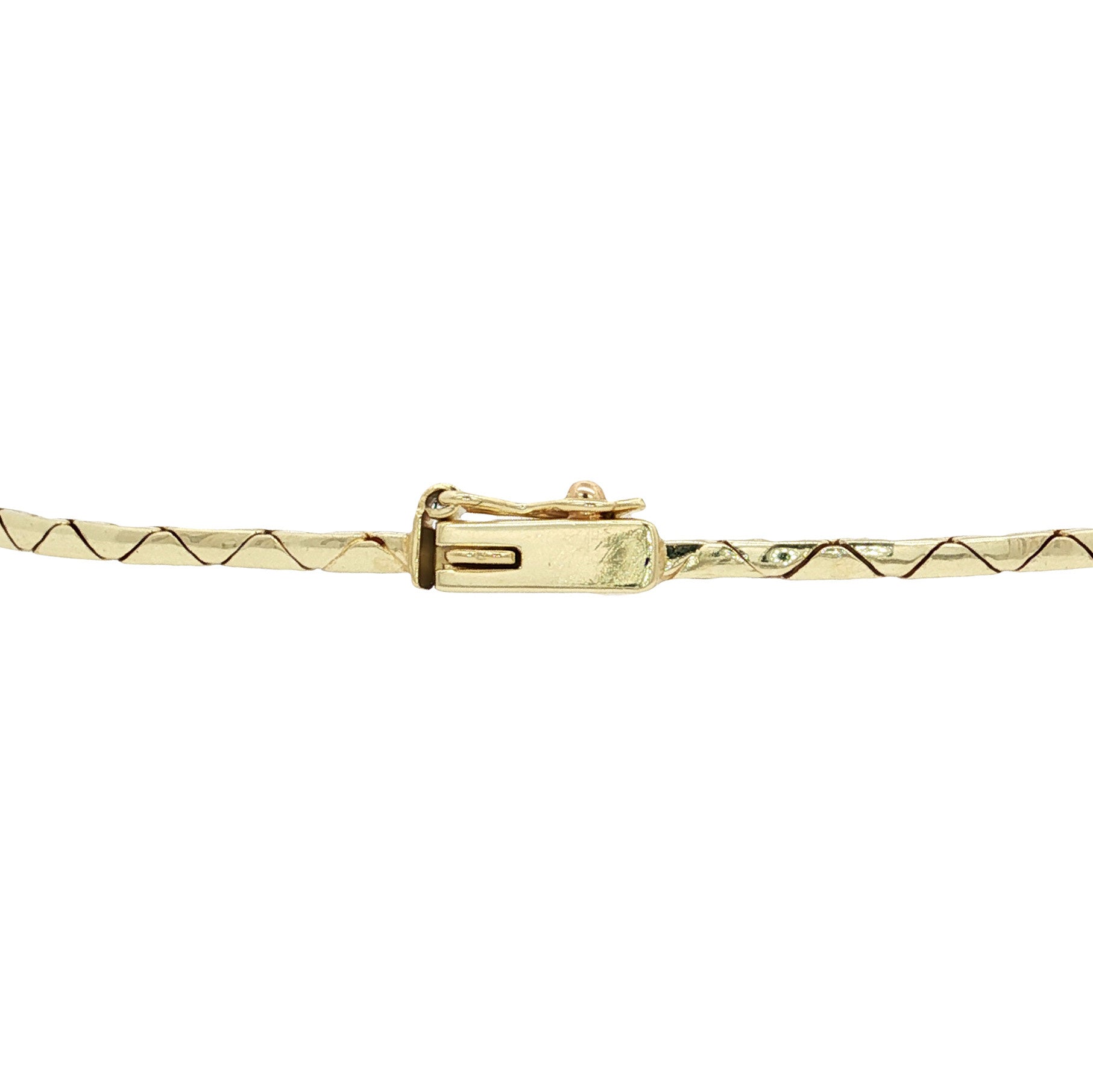 Gold bracelet with diamond 17 cm 14 karat