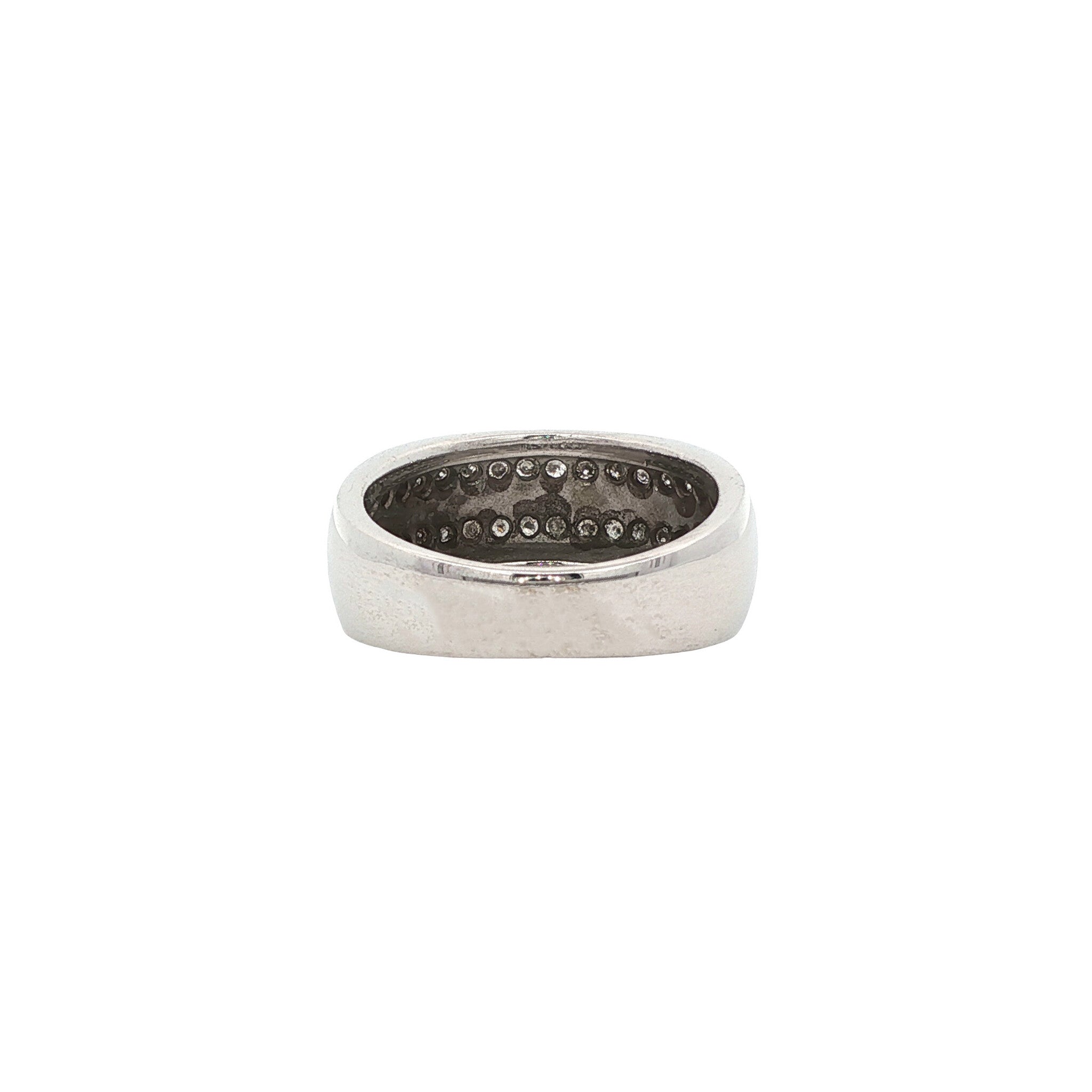 Witgouden ring met diamant 14 karaat