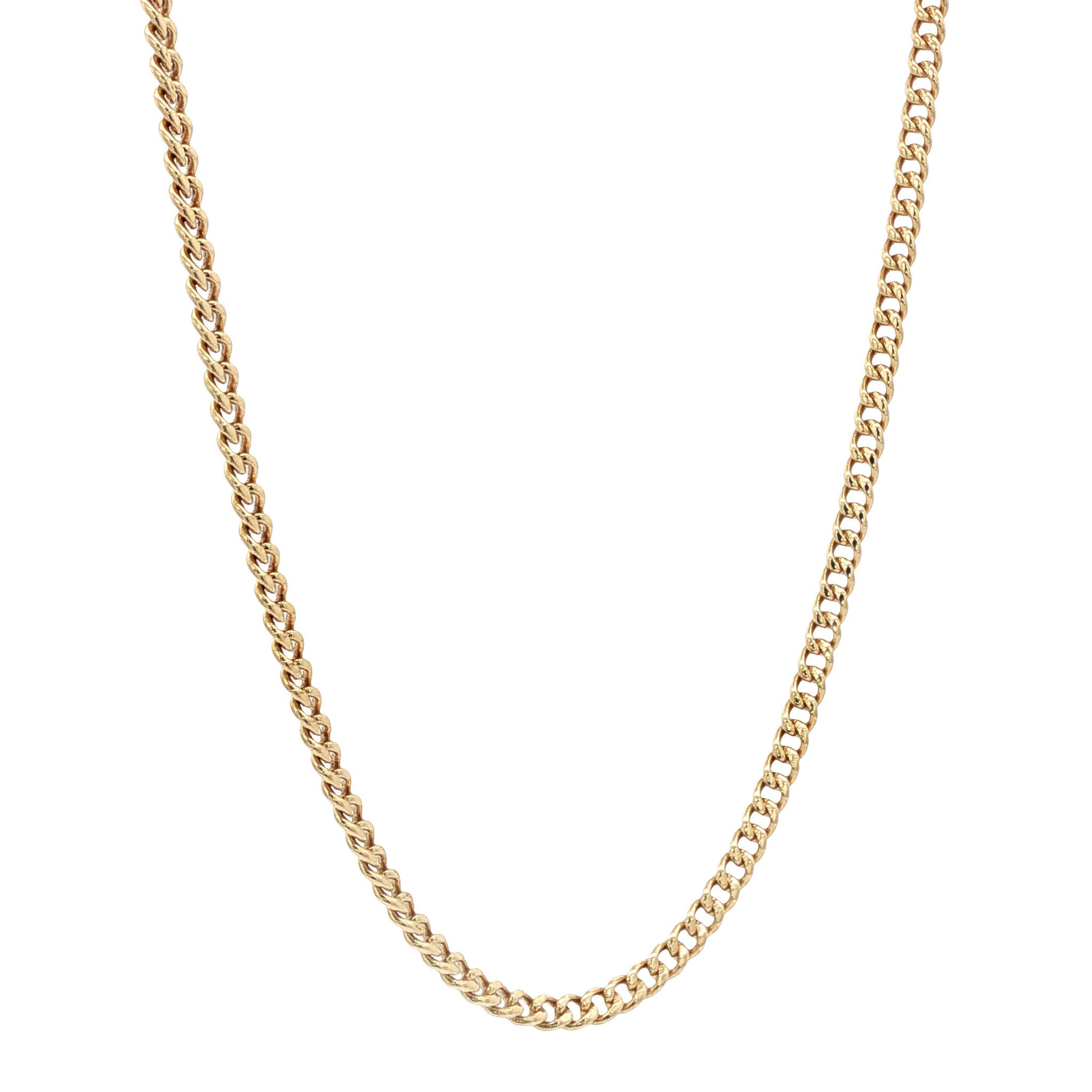Gouden lengtecollier gourmet 63.5 cm 14 karaat
