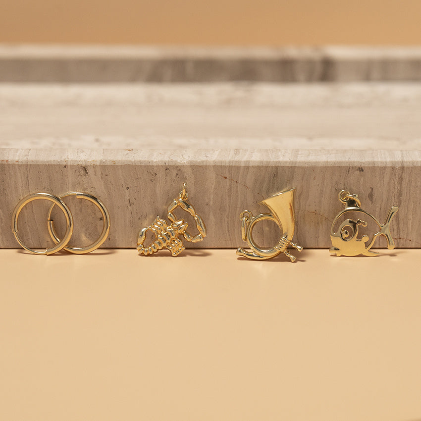 Gouden gladde oorringen 14 karaat
