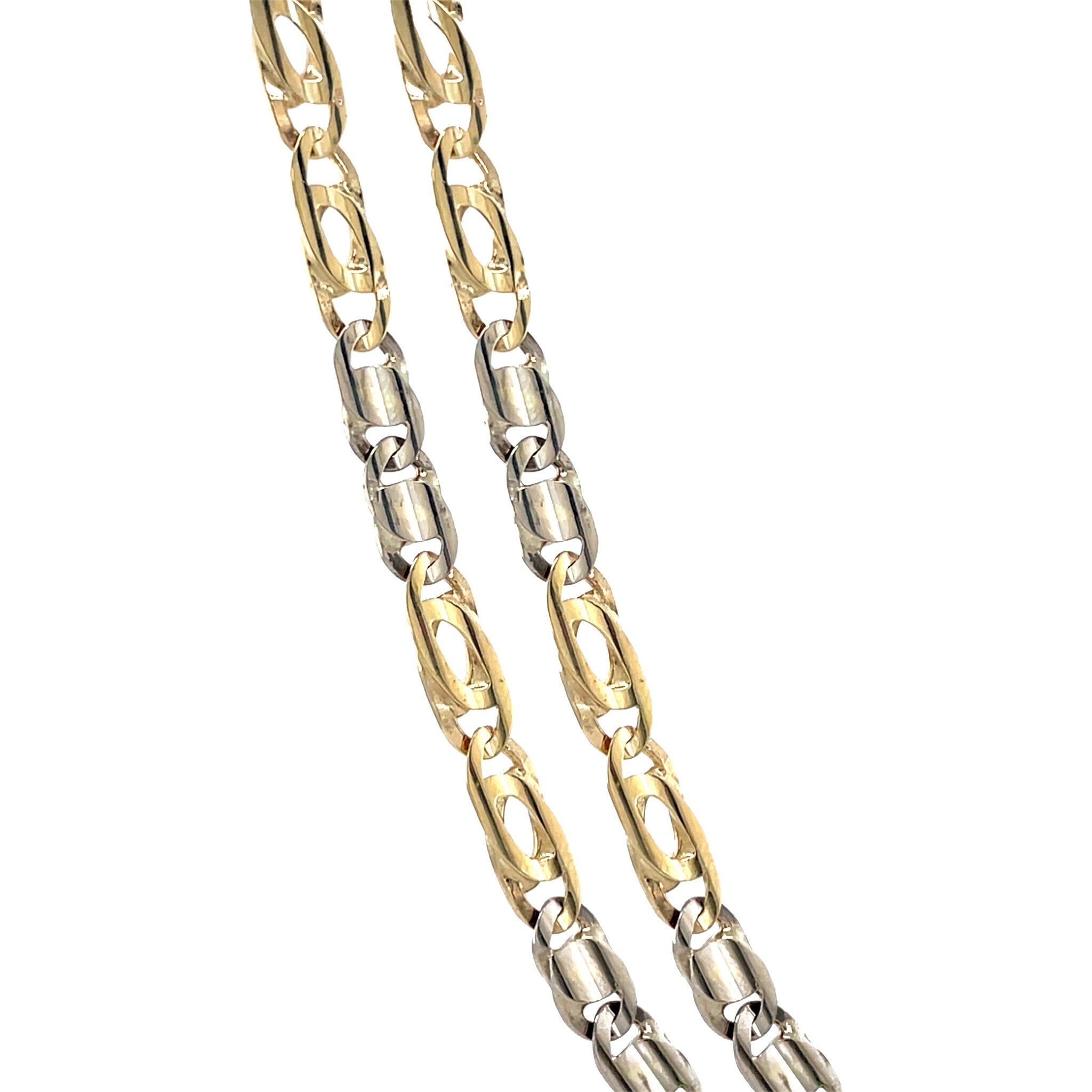 Golden hawk's eye necklace 42 cm 14 karat