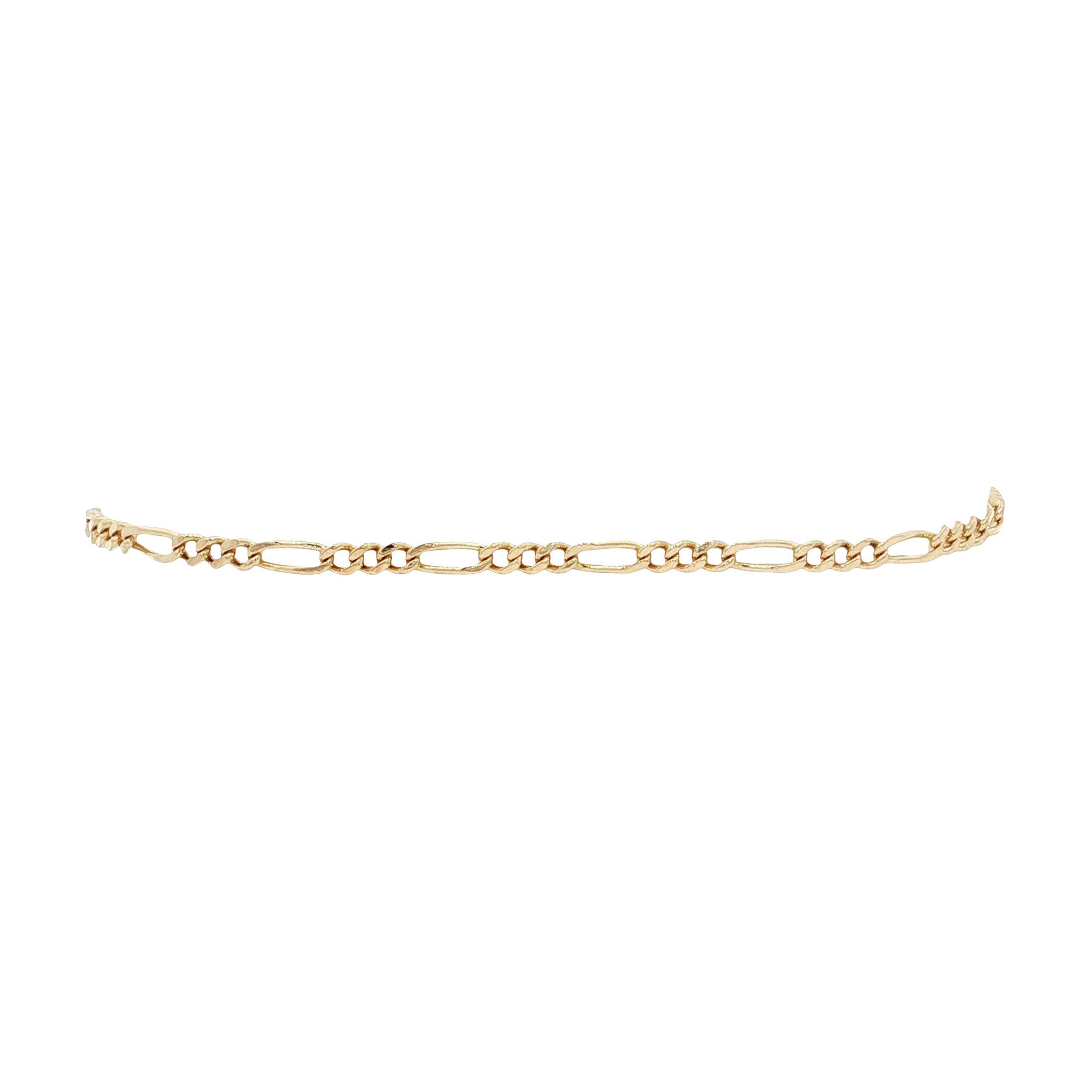 Gold figaro bracelet 20 cm 14 karat