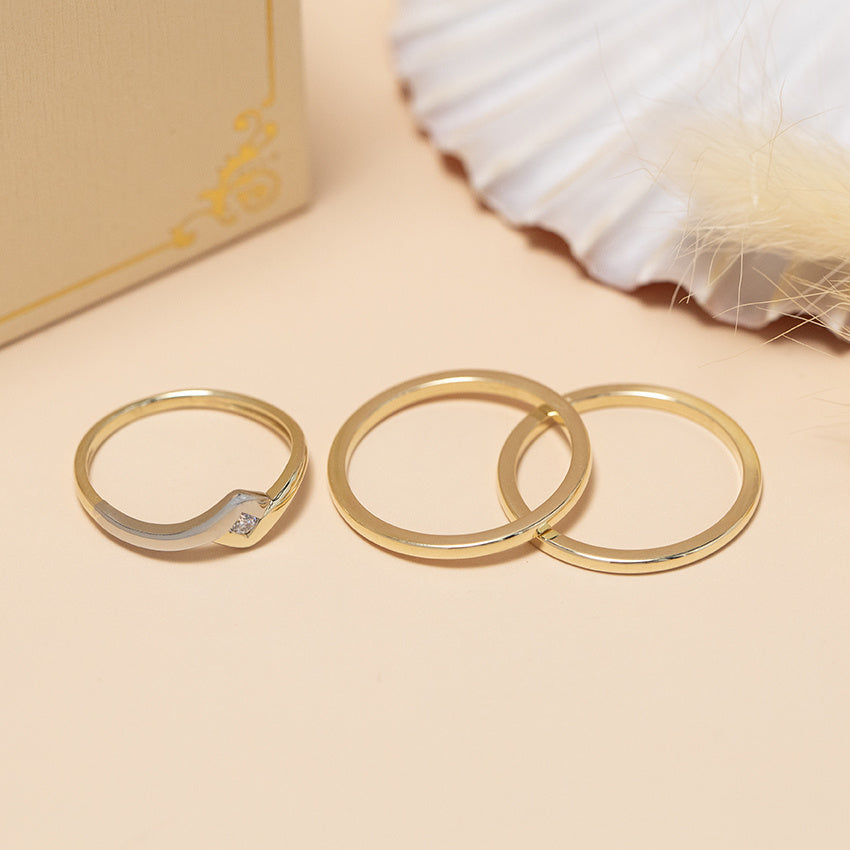 Gold smooth (slip-on) ring 14 karat