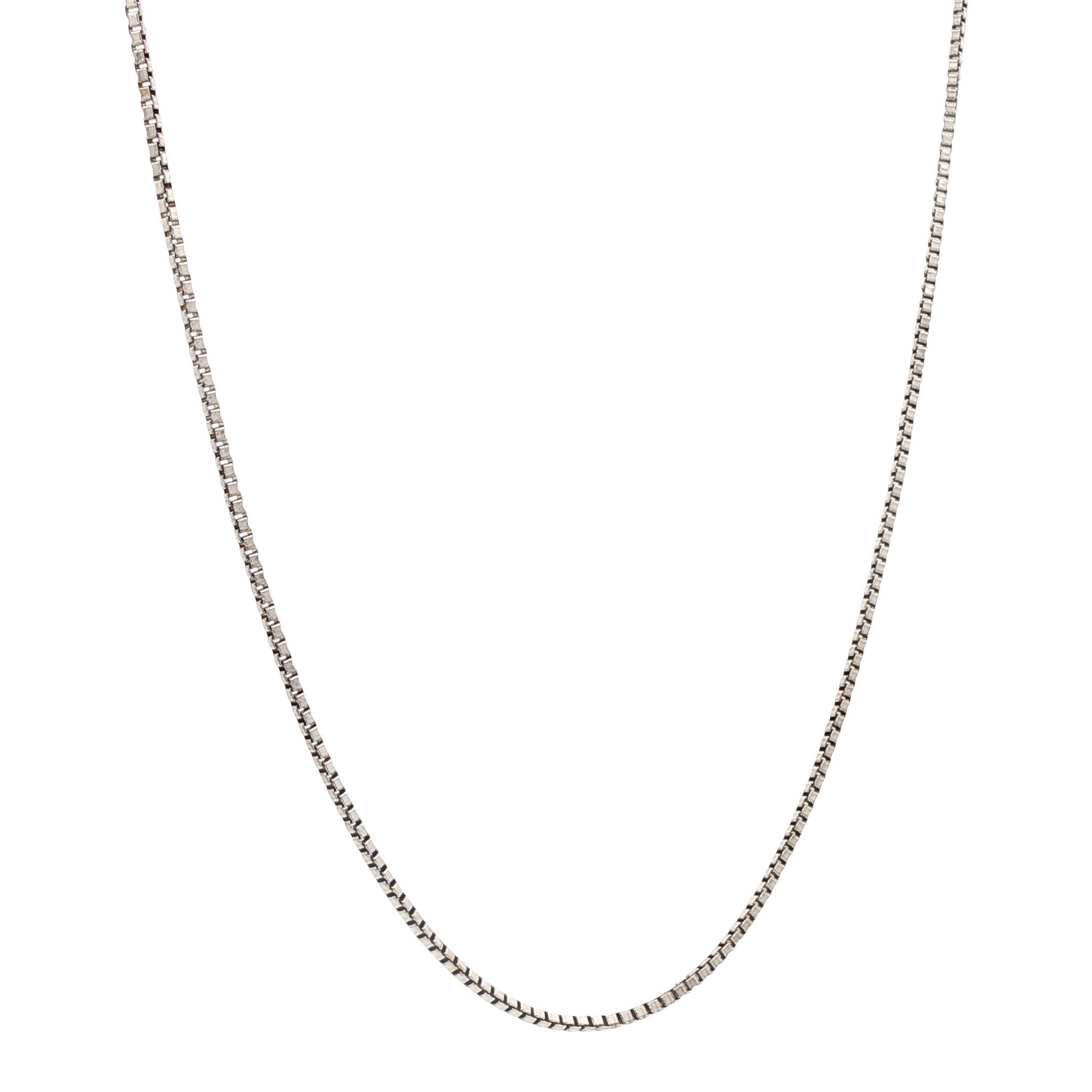 Witgouden lengtecollier venetiaan 38.5 cm 18 karaat