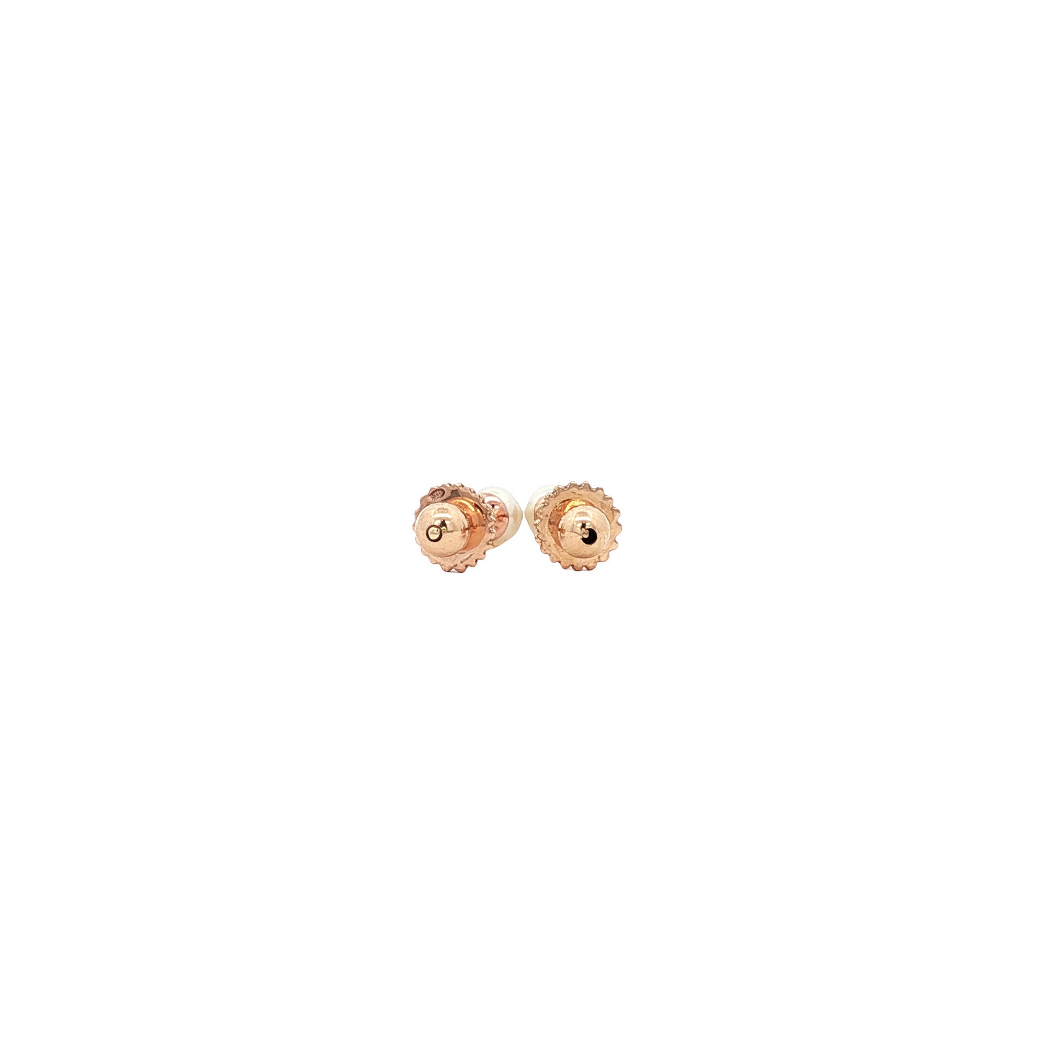 Stud earrings with pearl 13 karat