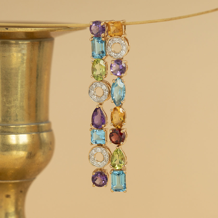 Gold gemstone pendant 14 karat