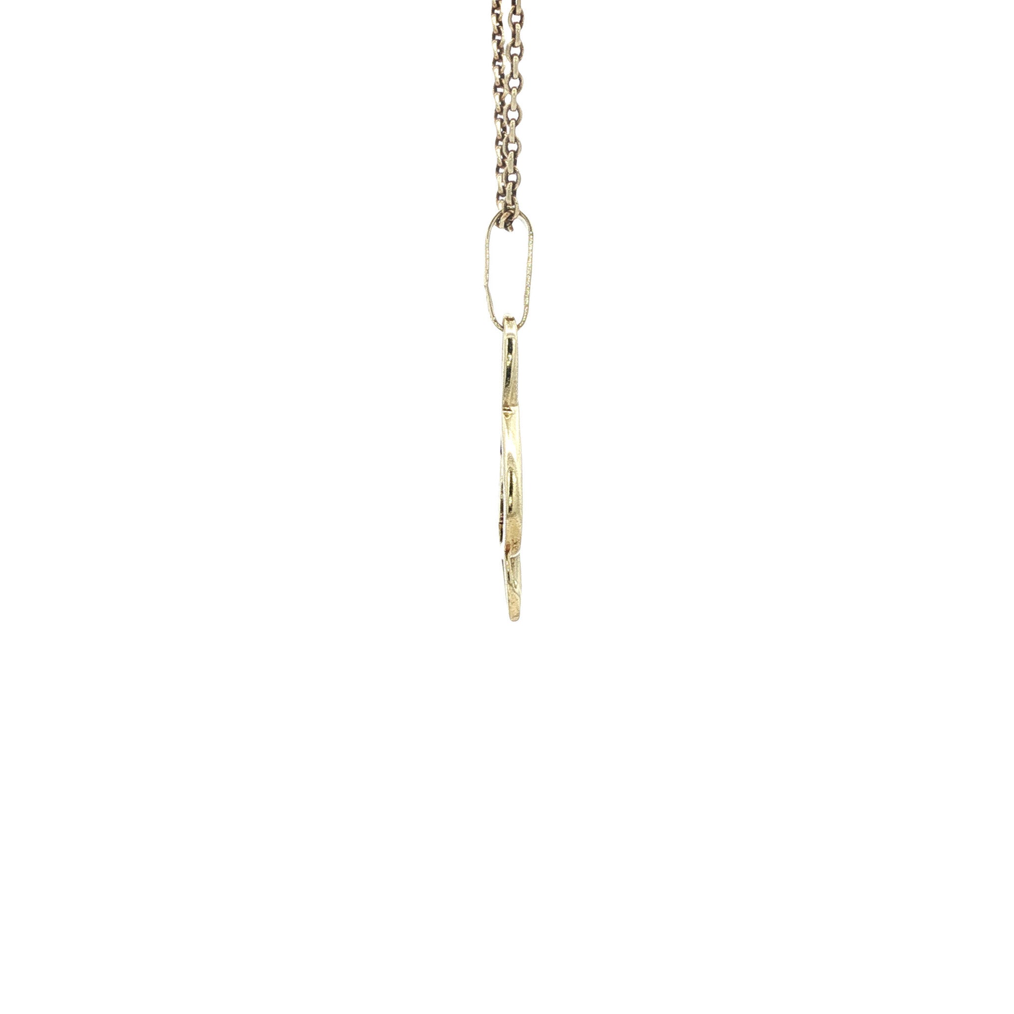14 karat gold musical note pendant