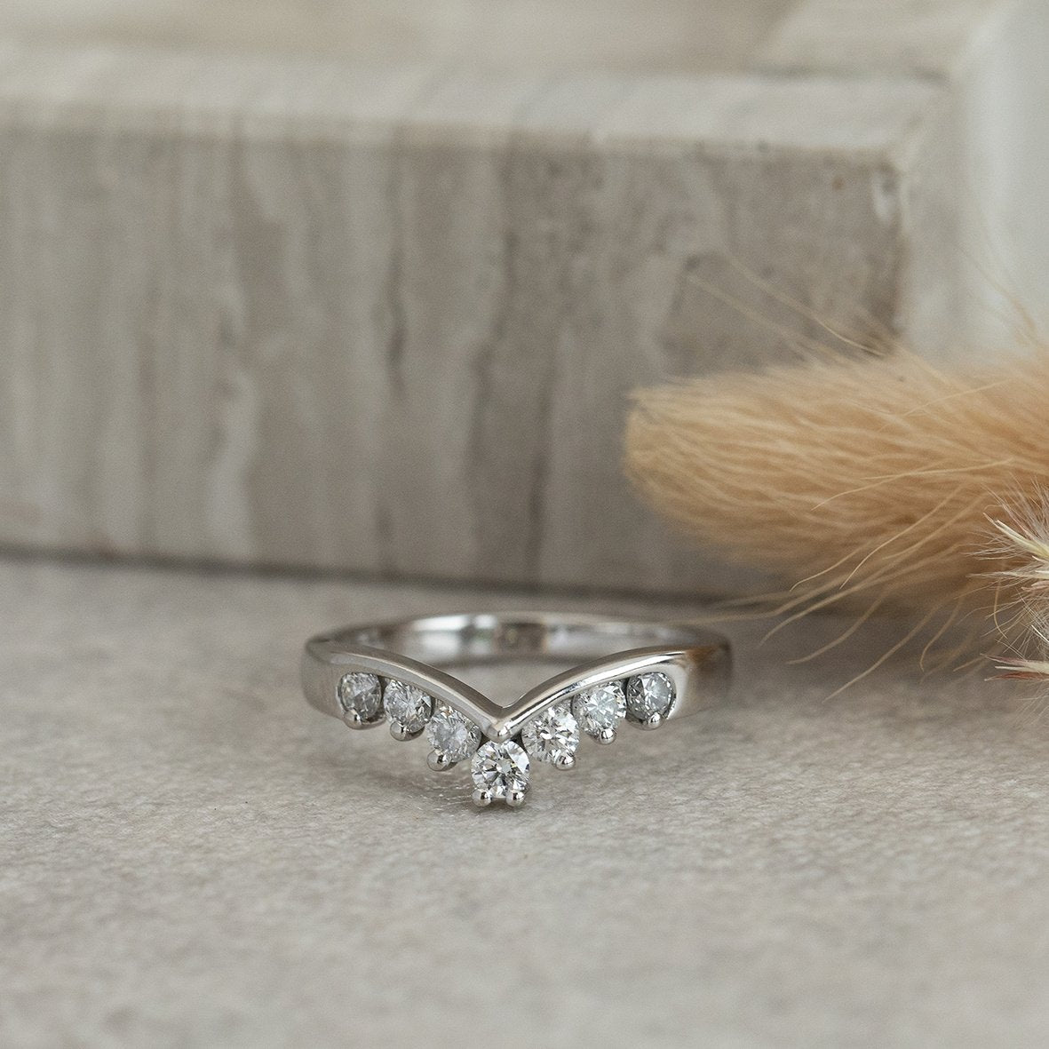 Palladium ring with diamond 950