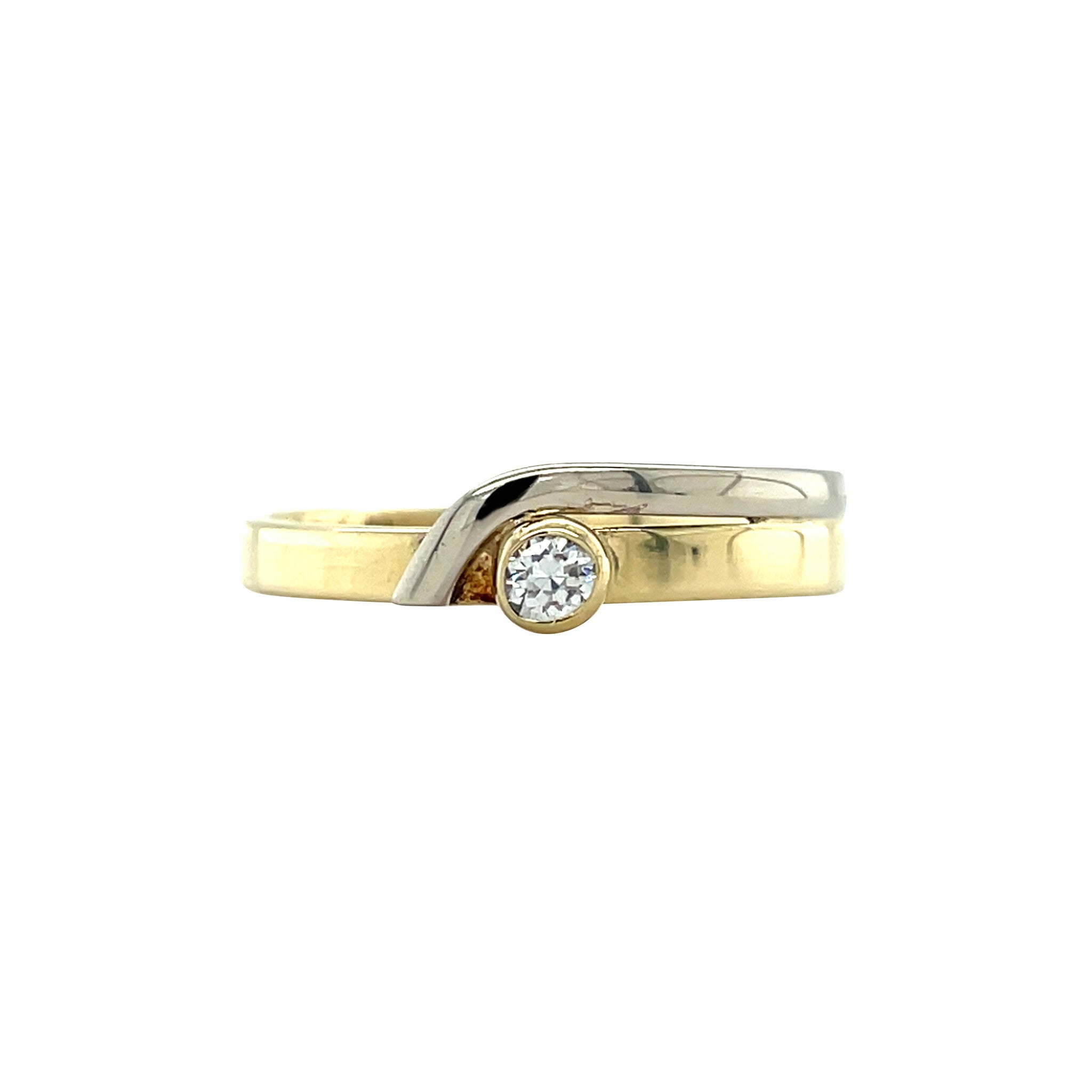 Gold ring with zirconia 14 karat