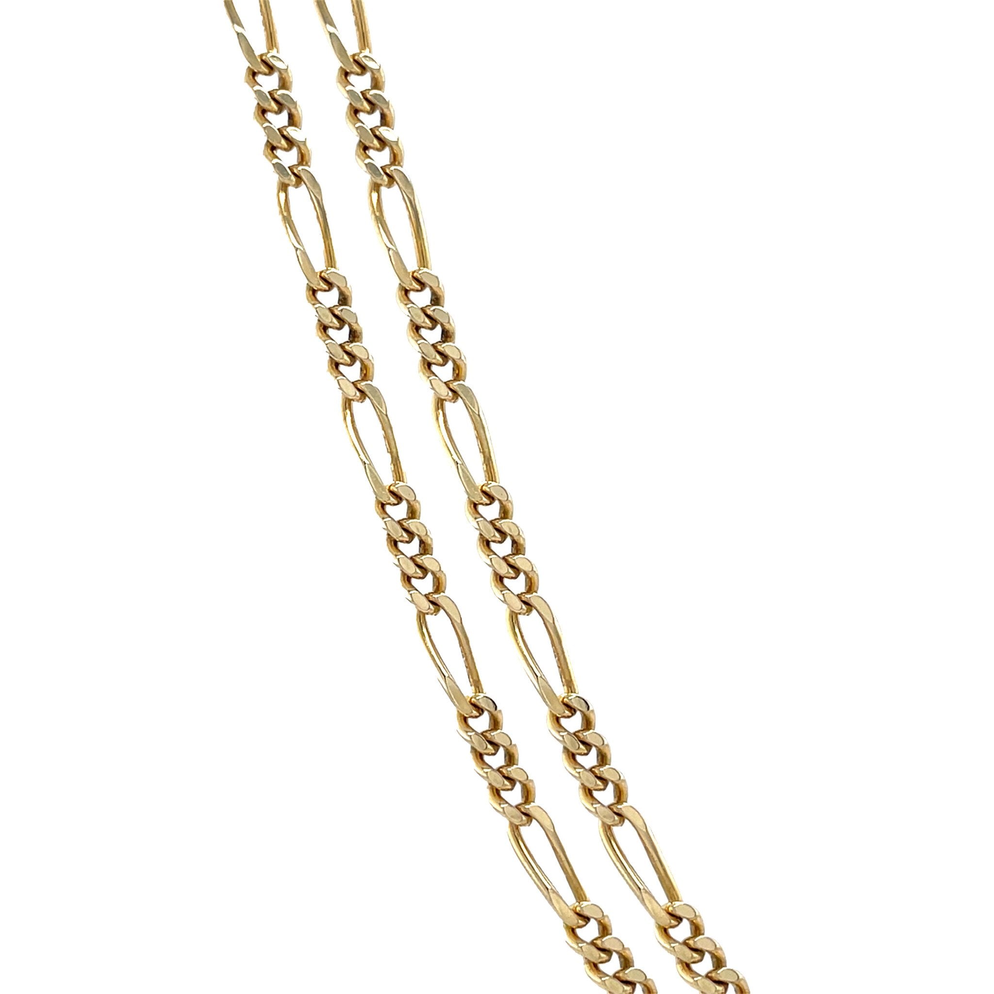 Gold figaro necklace 43 cm 14 karat