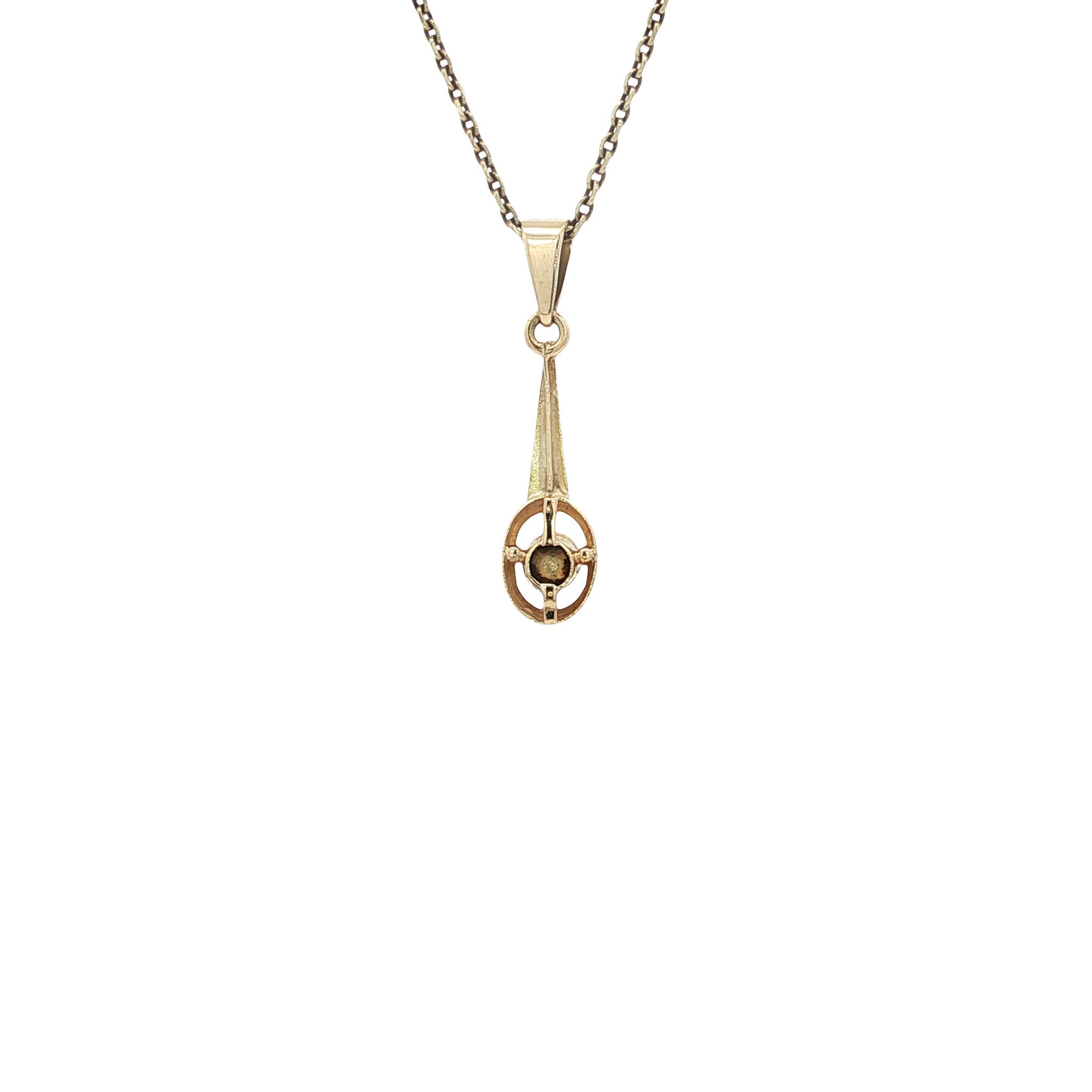 Gouden hanger met parel 14