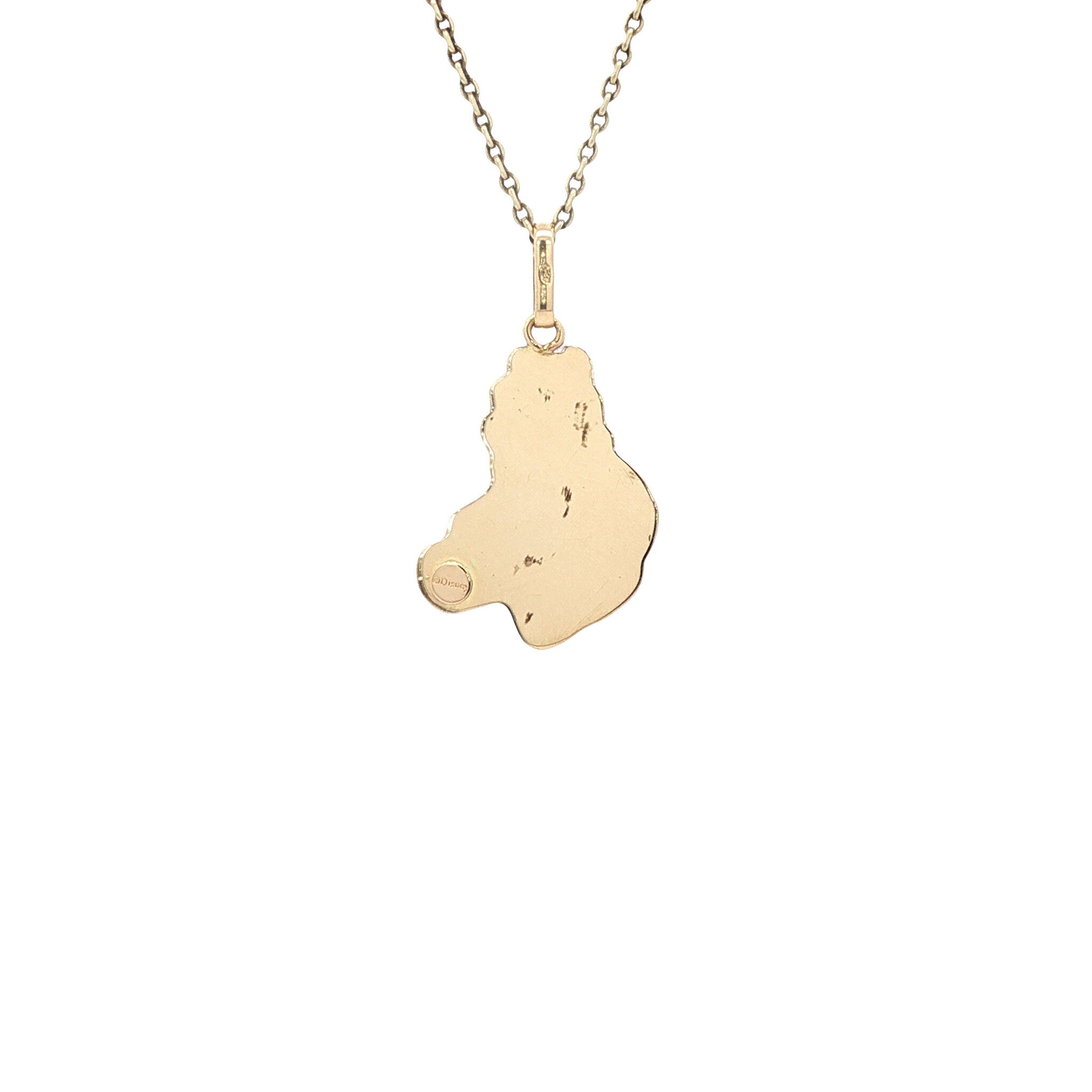 Gold pendant winnie the pooh 14 karat