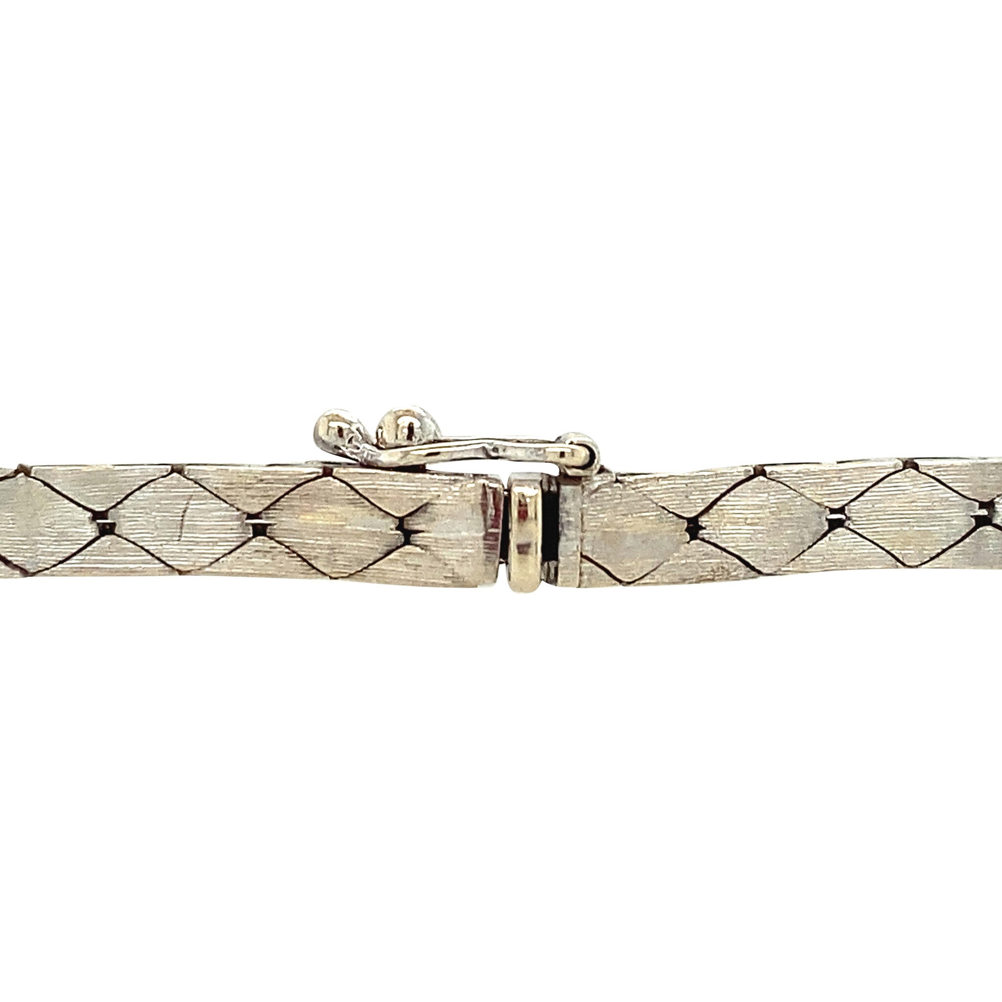 White gold bracelet with diamond 14 kt