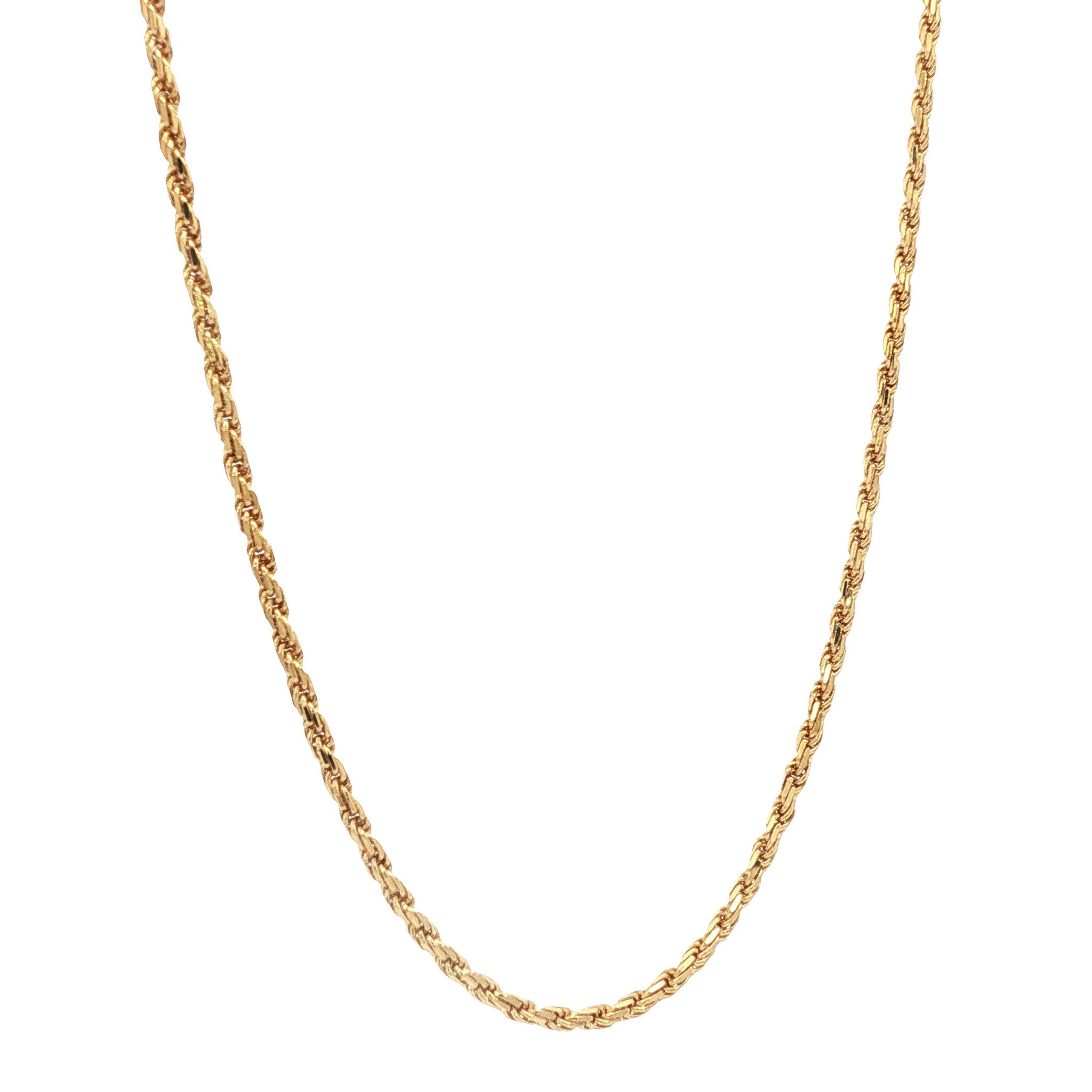 Gouden koord collier 40 cm 18 karaat
