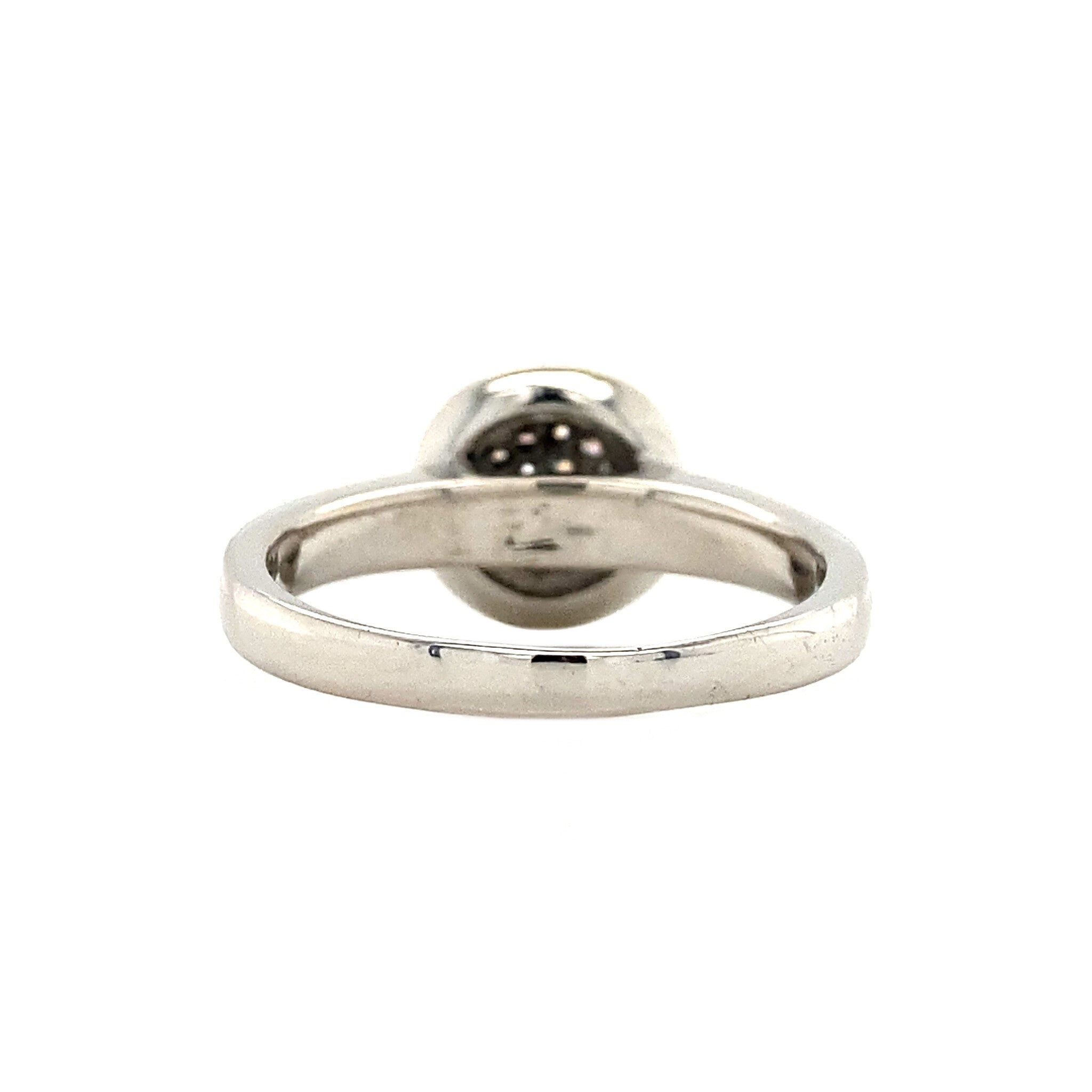 White gold ring with diamond 18 kt
