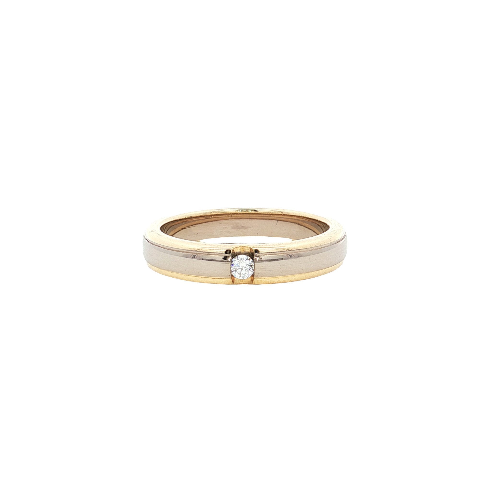 Gold ring with diamond 14 karat