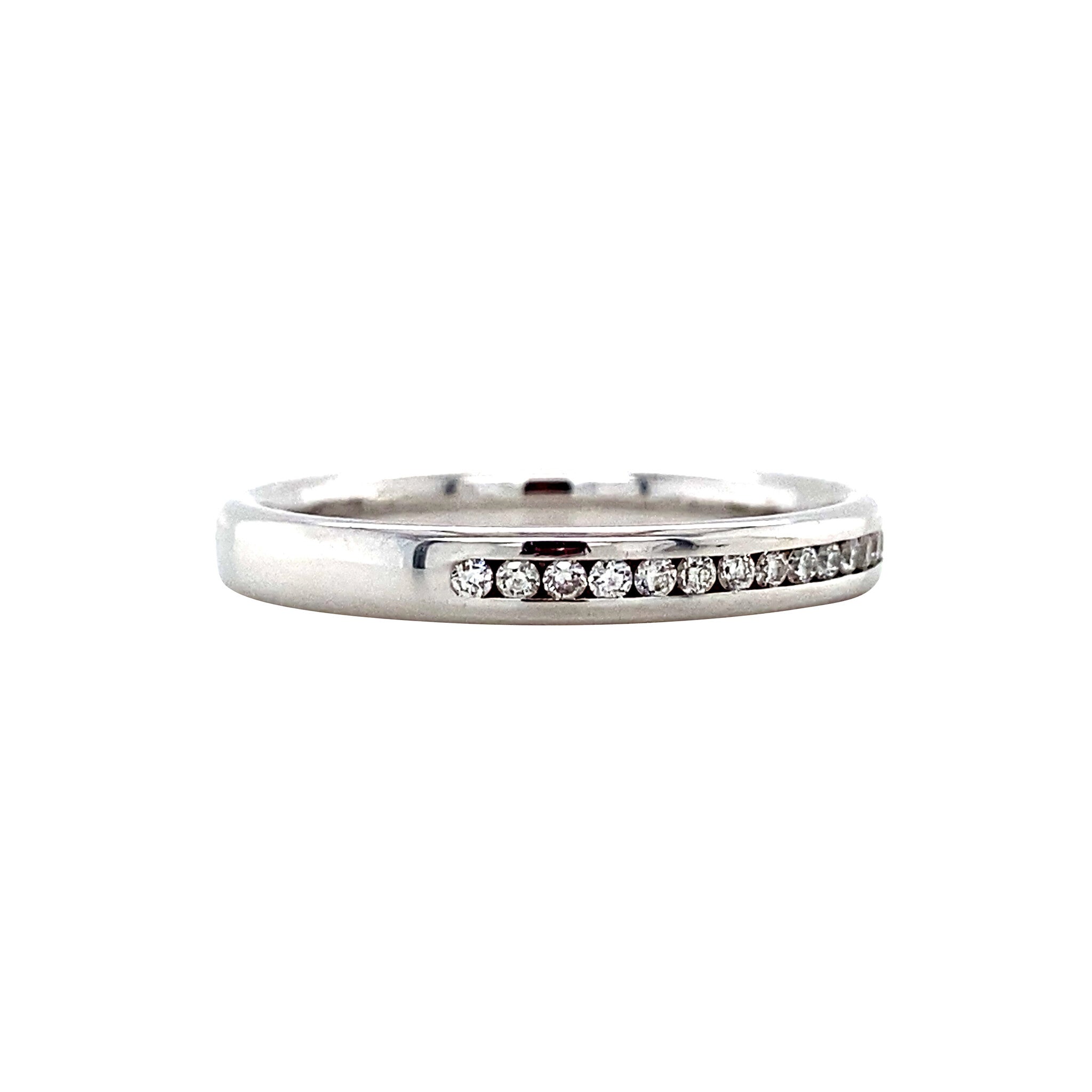 White gold alliance ring with diamond 14 karat
