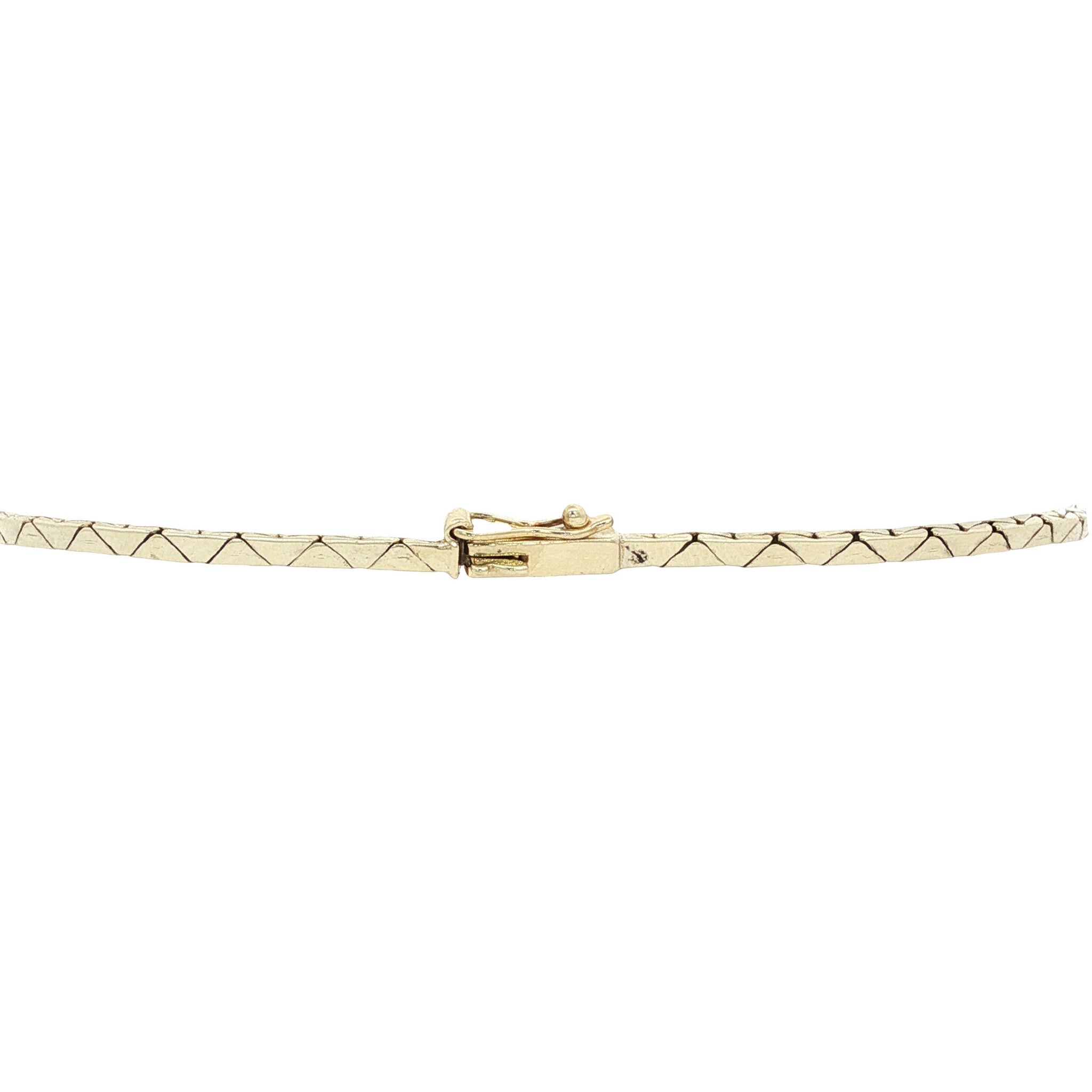 Gold bracelet with pearl and diamond 17.5 cm 14 karat