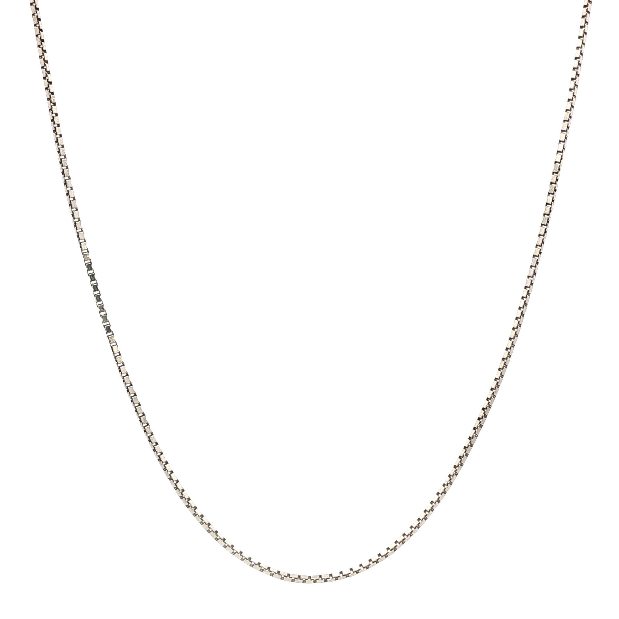 White gold length necklace venetian 39 cm 14 karat